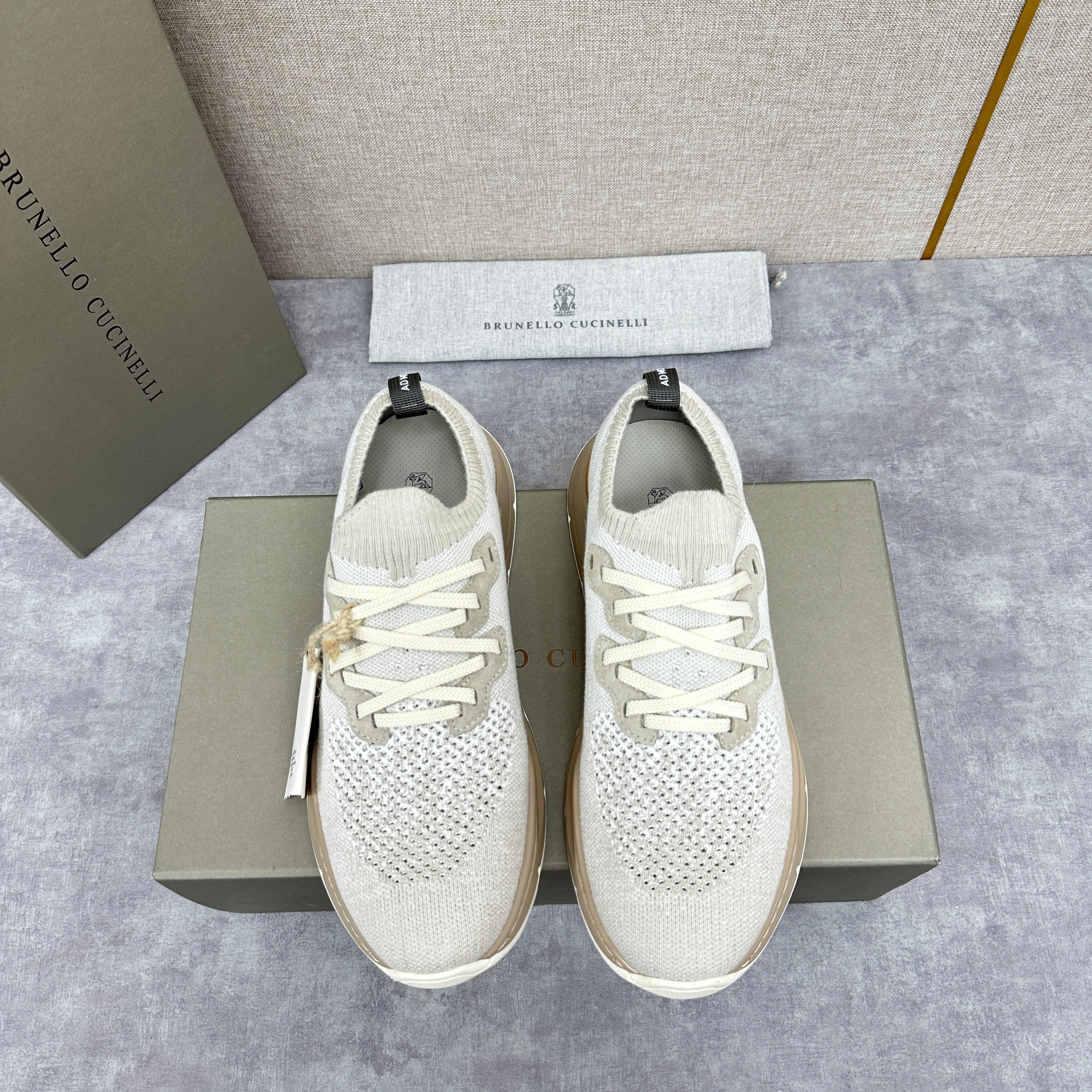 Off-white, Grey and Blue Shoes