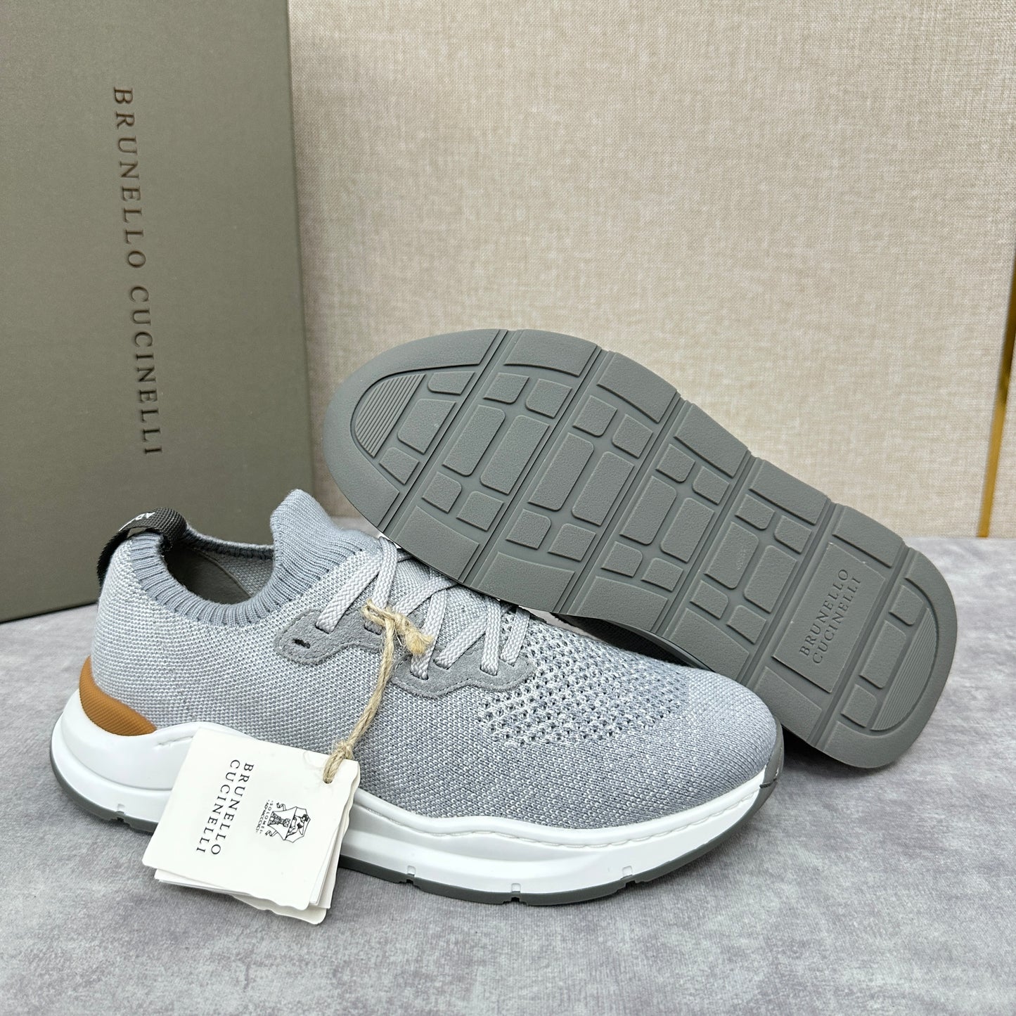 Off-white, Grey and Blue Shoes