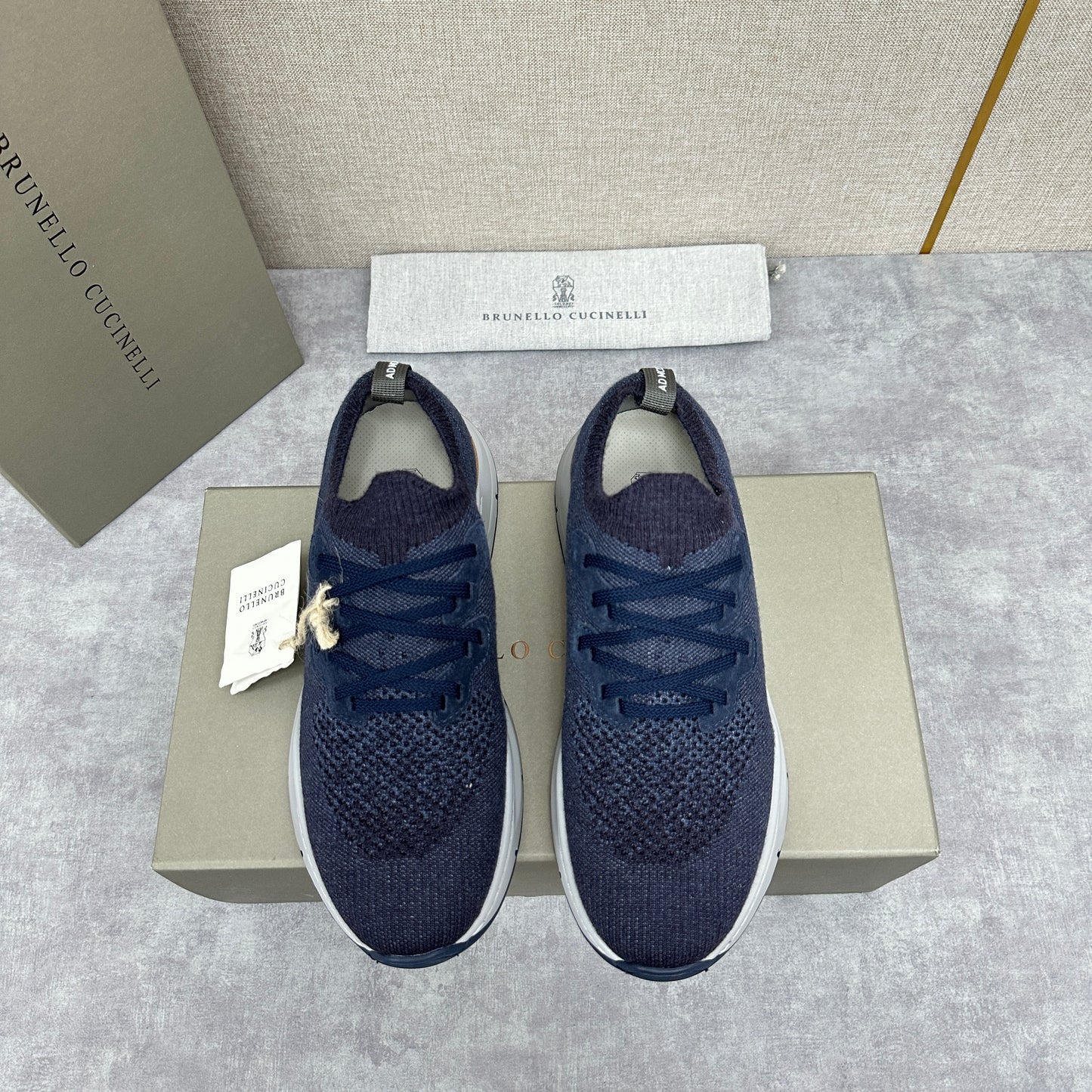 Off-white, Grey and Blue Shoes