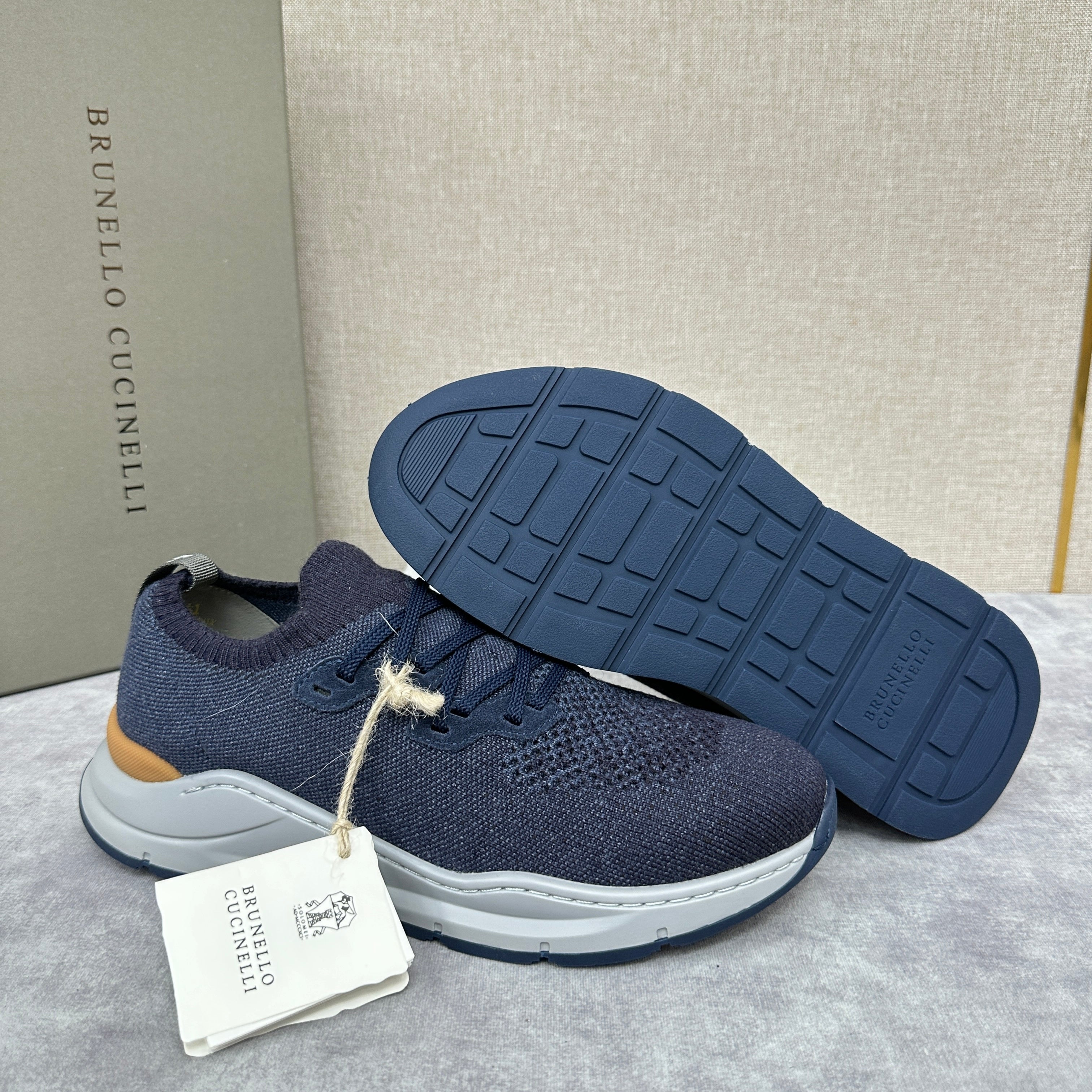 Off-white, Grey and Blue Shoes