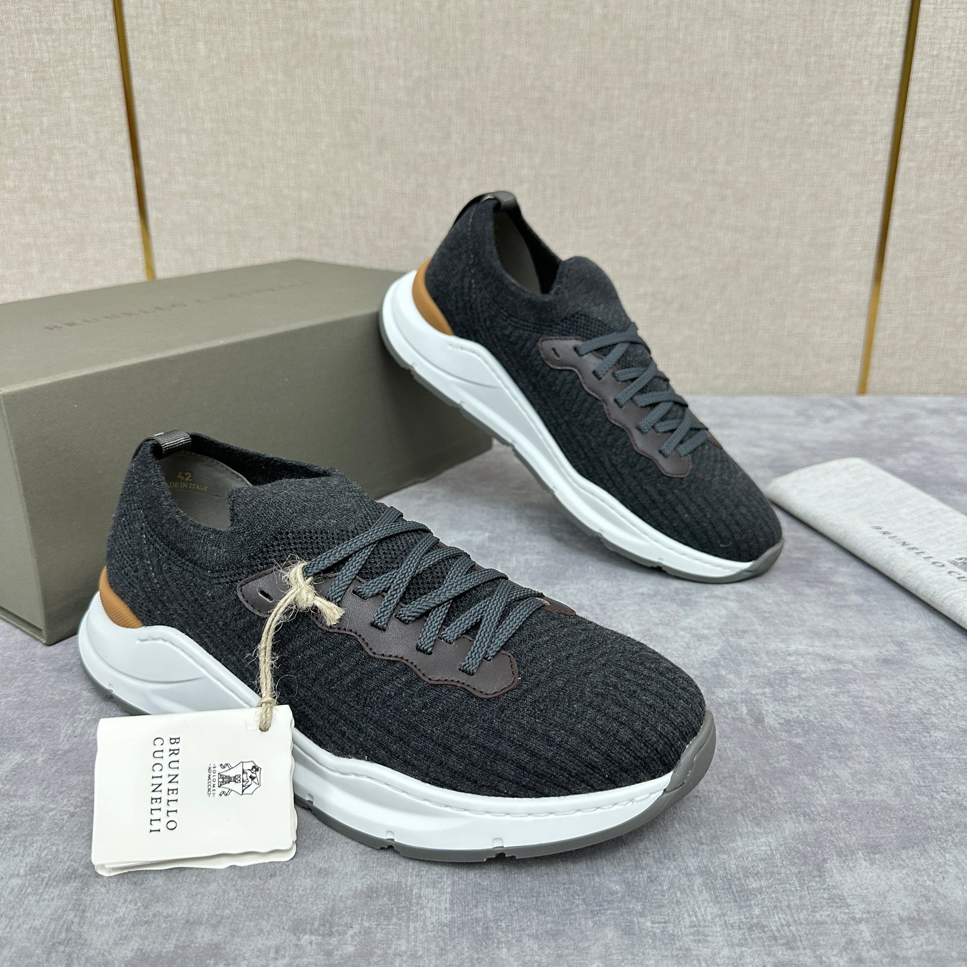 Dark grey and Black Shoes - FashionHype.xyz