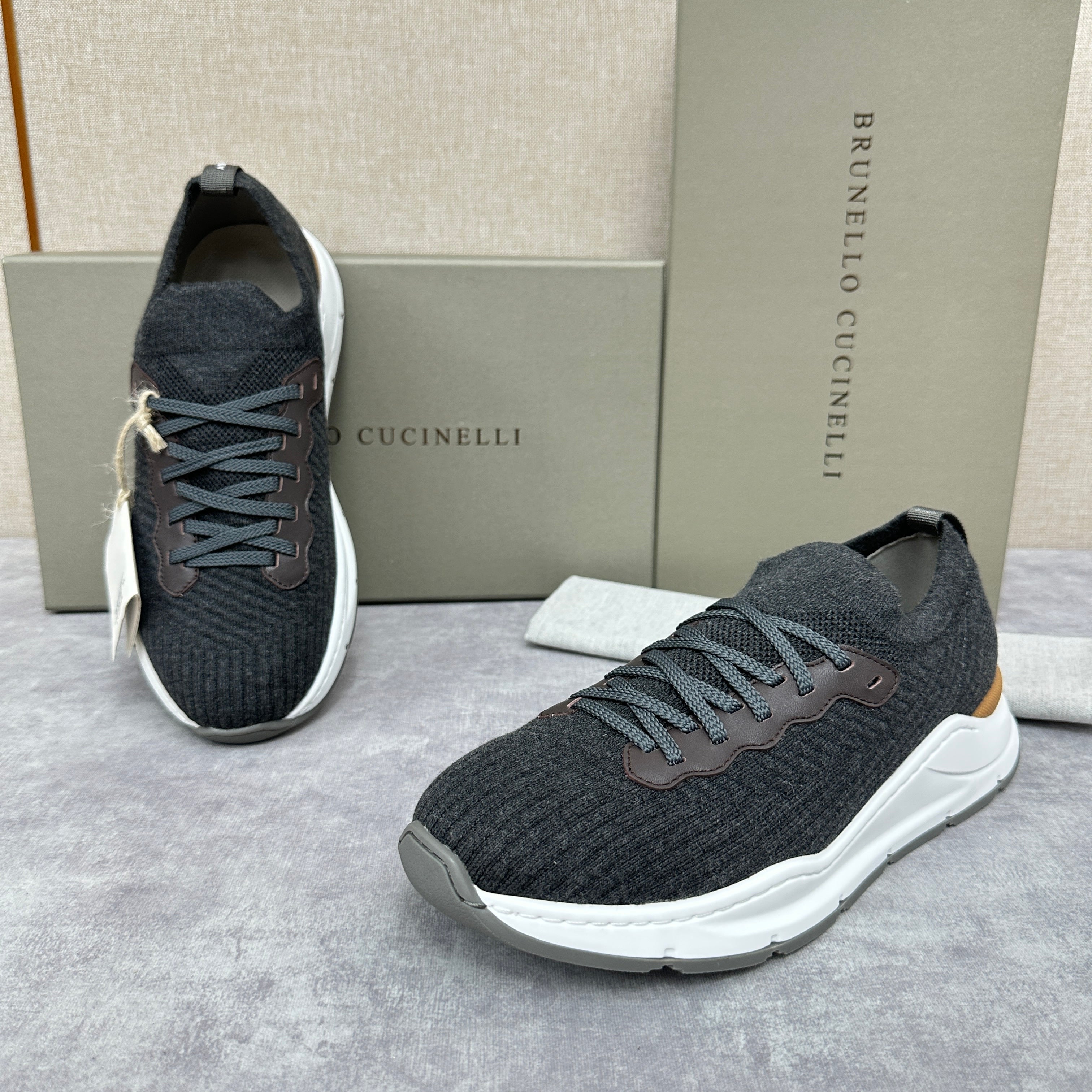 Dark grey and Black Shoes - FashionHype.xyz