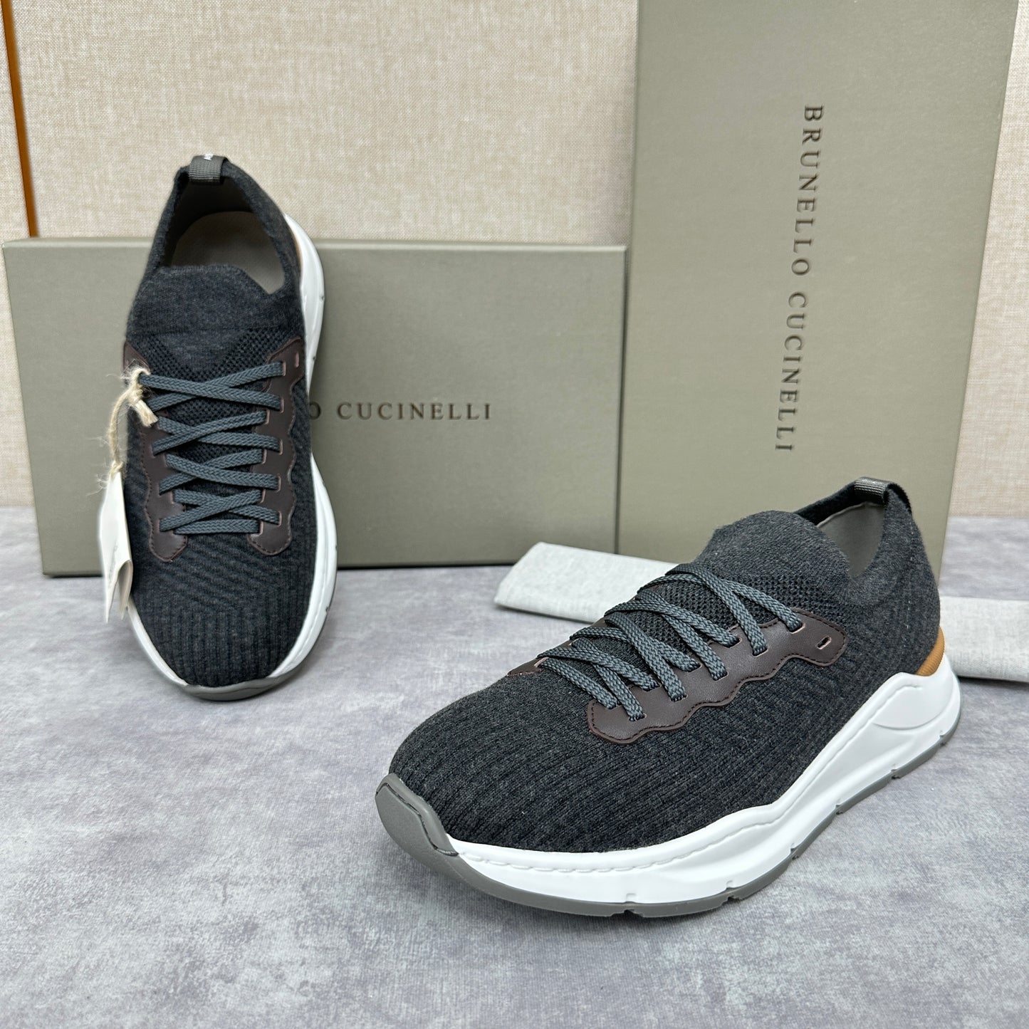 Dark grey and Black Shoes - FashionHype.xyz