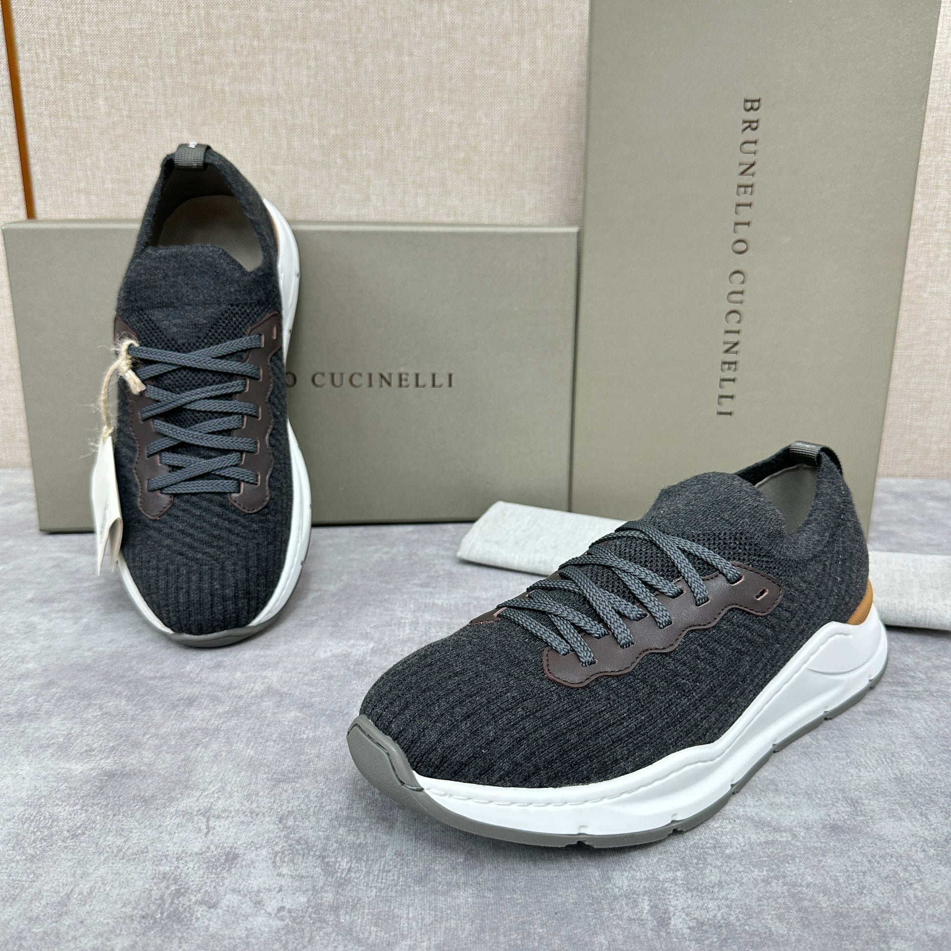 Dark grey and Black Shoes - FashionHype.xyz