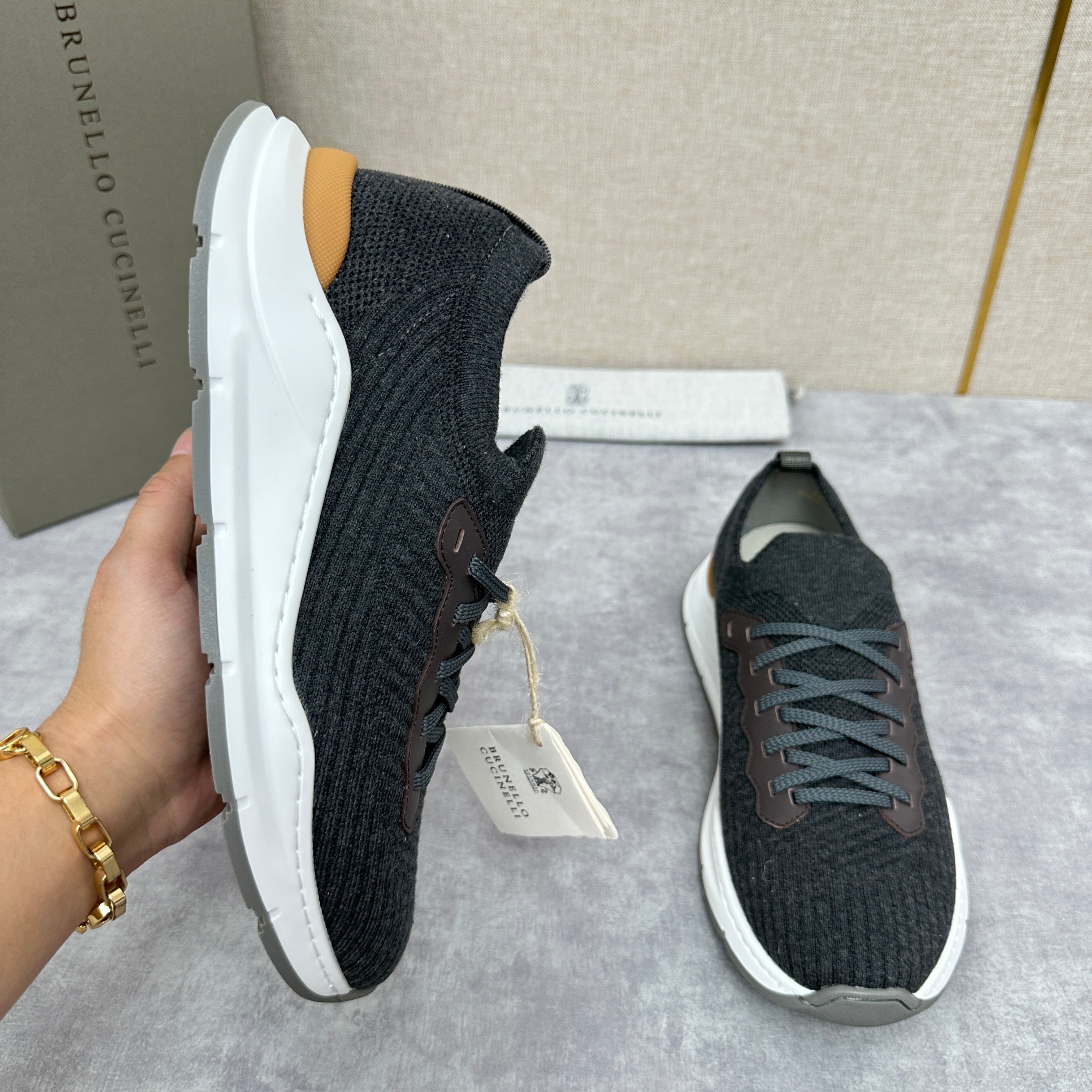 Dark grey and Black Shoes - FashionHype.xyz
