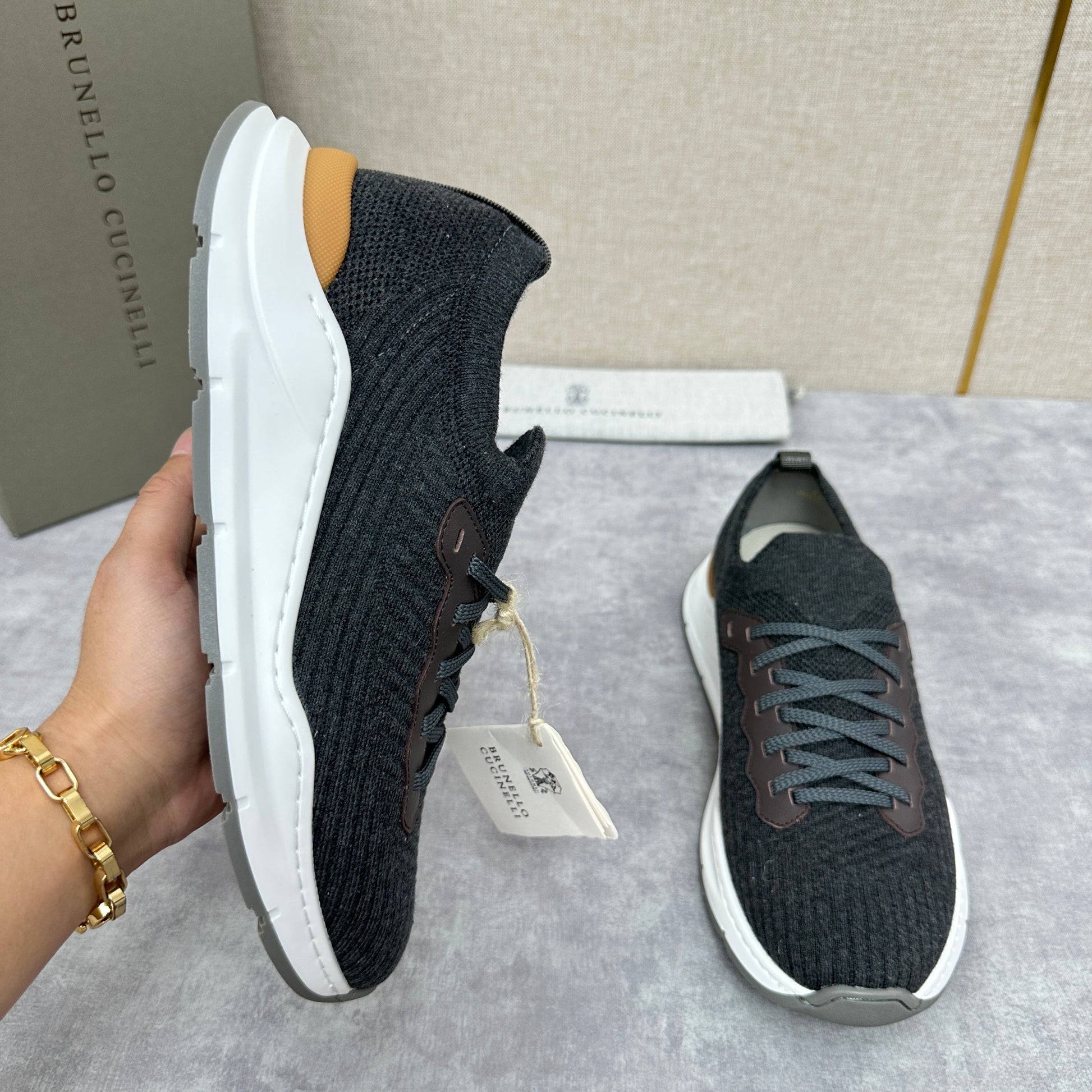 Dark grey and Black Shoes - FashionHype.xyz