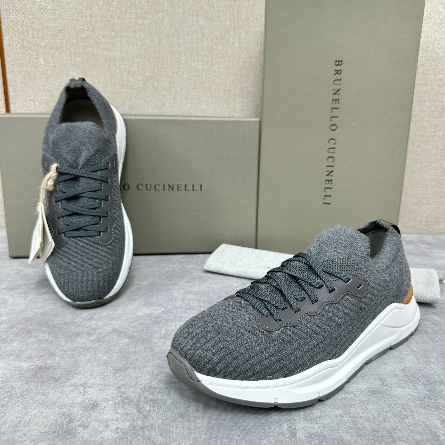 Grey, Dark grey, Blue and Black Shoes