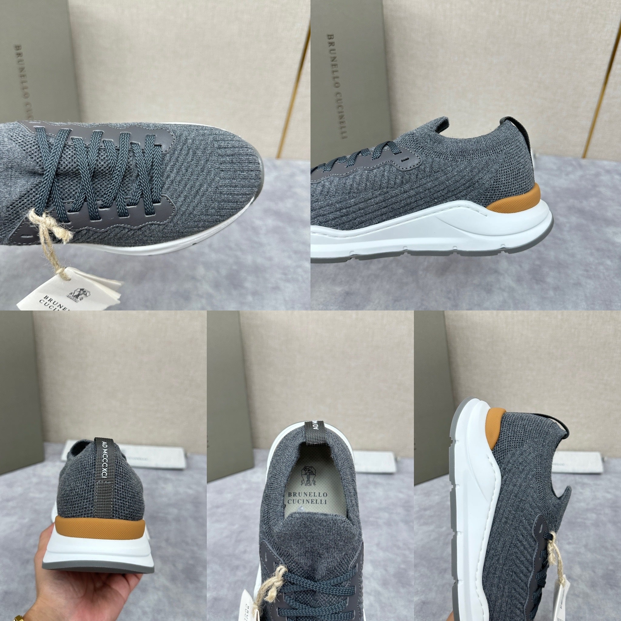 Grey, Dark grey, Blue and Black Shoes
