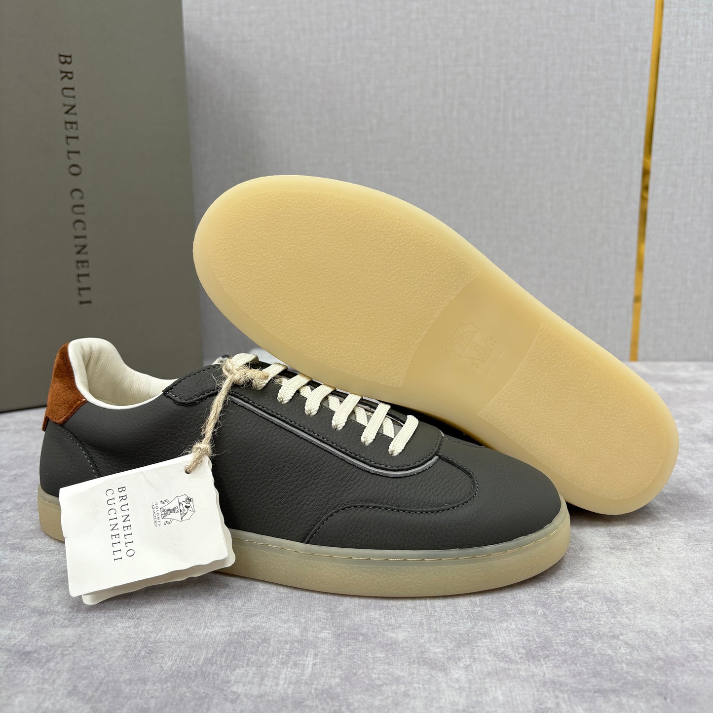 White, Black and Dark Brown Shoes