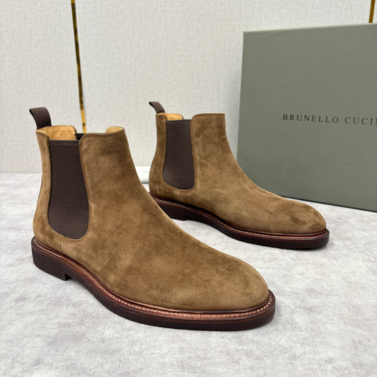 Tan, Dark Brown, Grey and Black Shoes