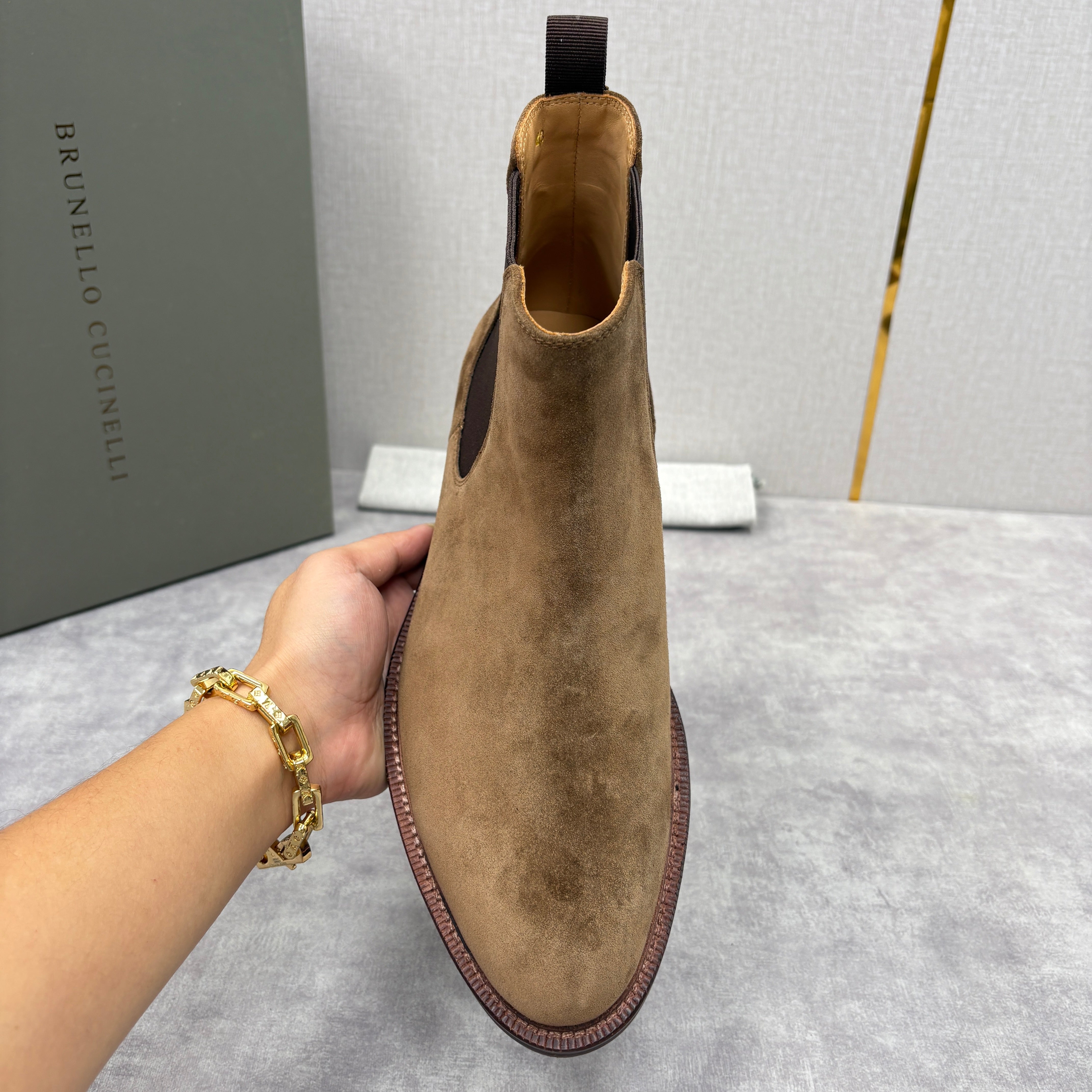 Tan, Dark Brown, Grey and Black Shoes - FashionHype.xyz