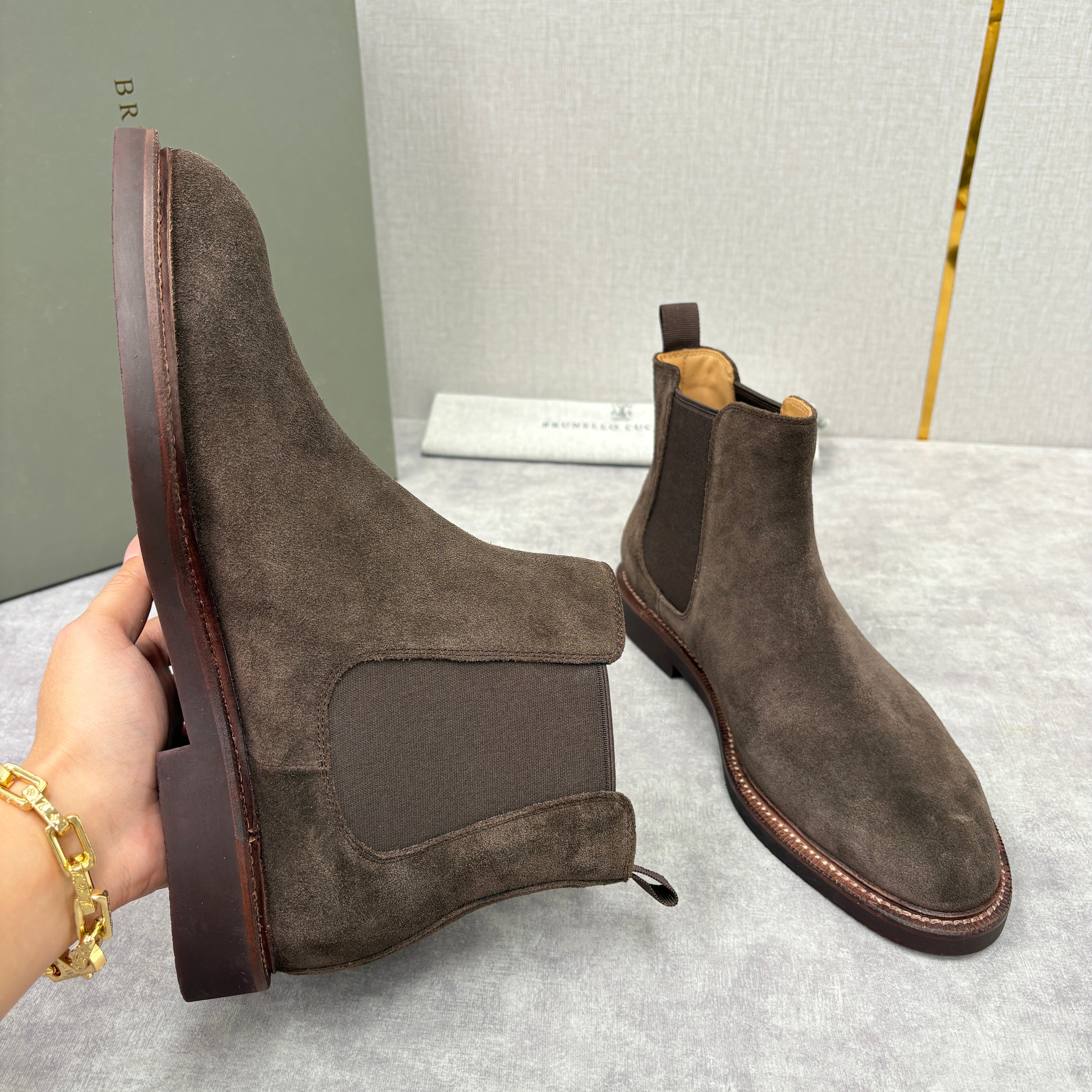 Tan, Dark Brown, Grey and Black Shoes - FashionHype.xyz