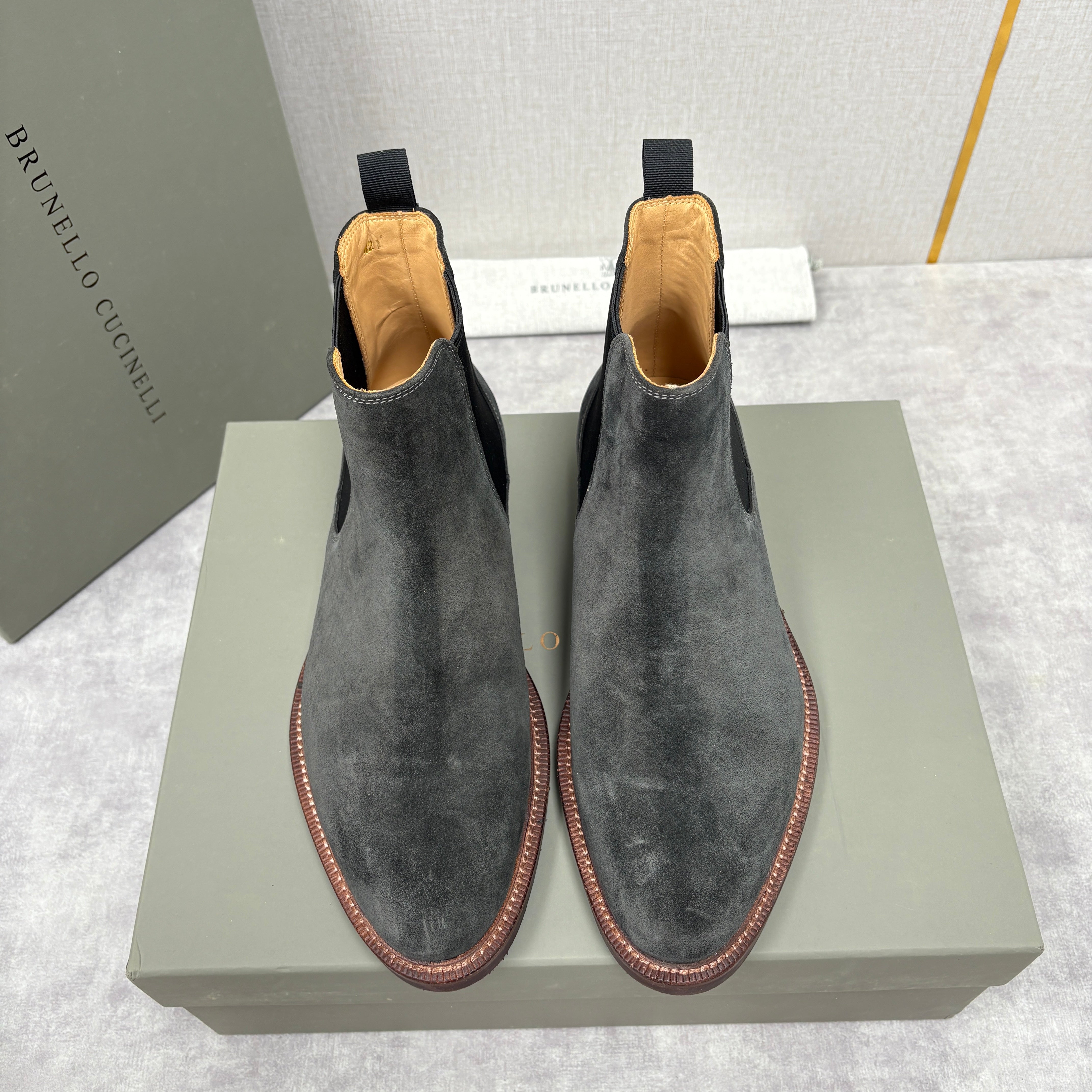 Tan, Dark Brown, Grey and Black Shoes - FashionHype.xyz