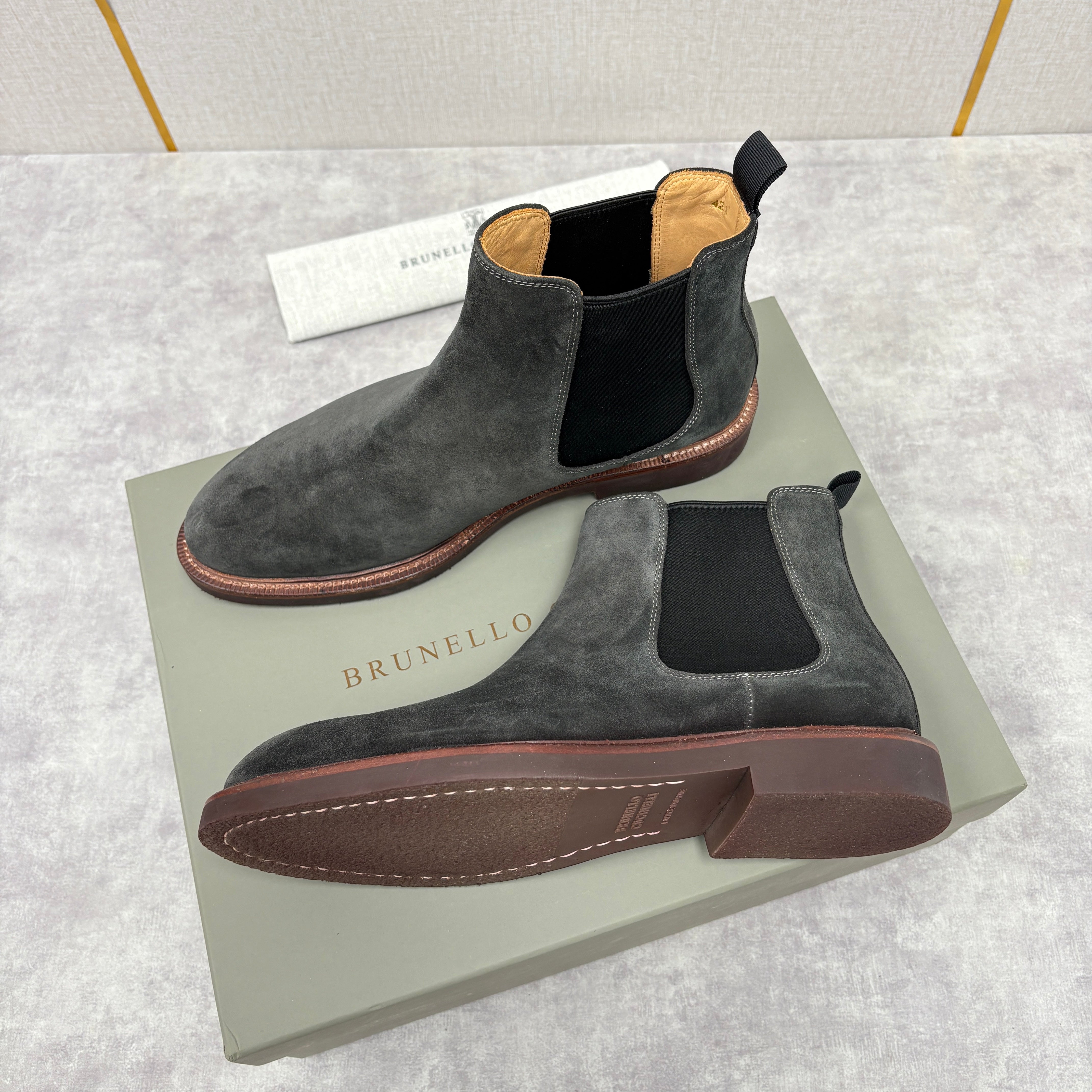 Tan, Dark Brown, Grey and Black Shoes - FashionHype.xyz