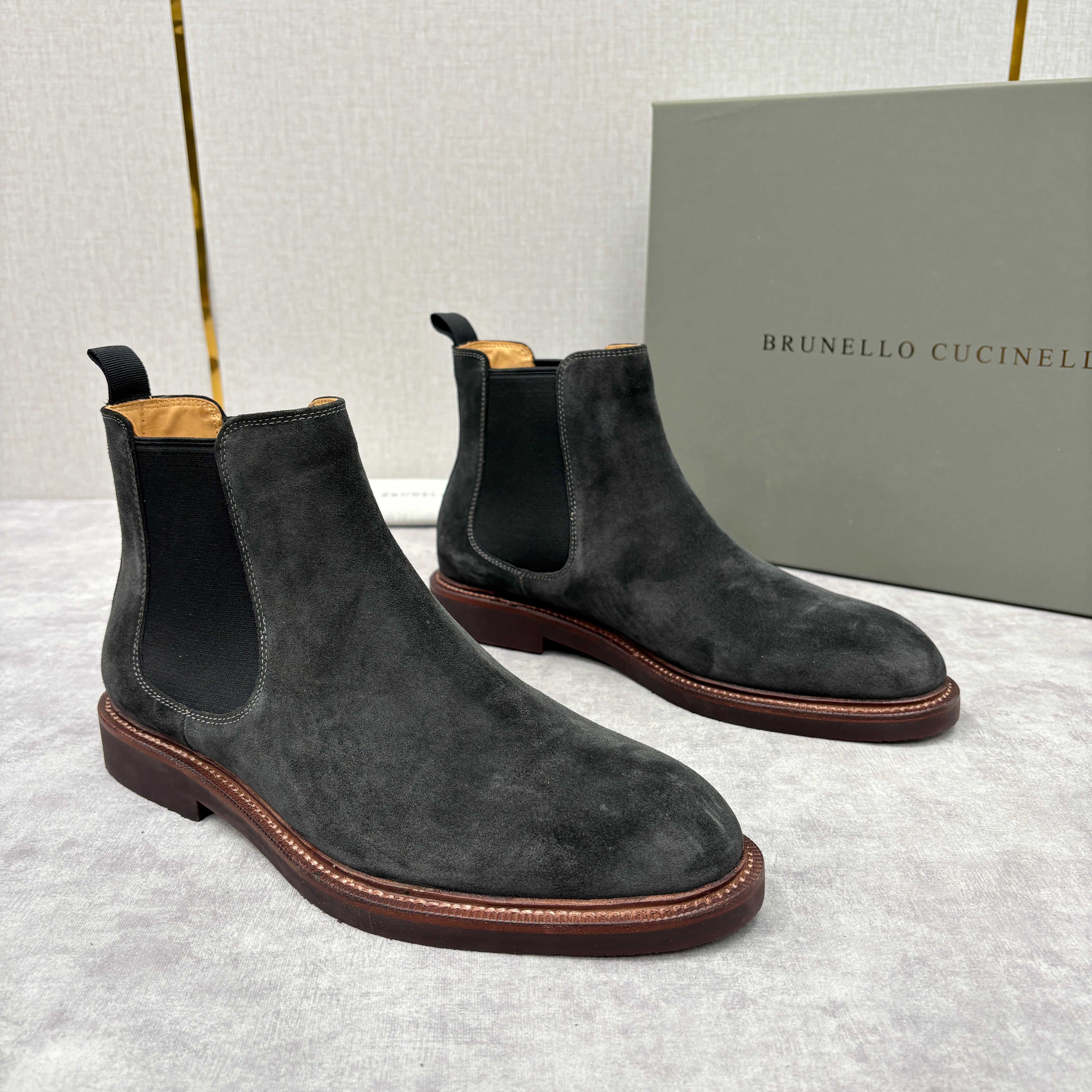 Tan, Dark Brown, Grey and Black Shoes - FashionHype.xyz