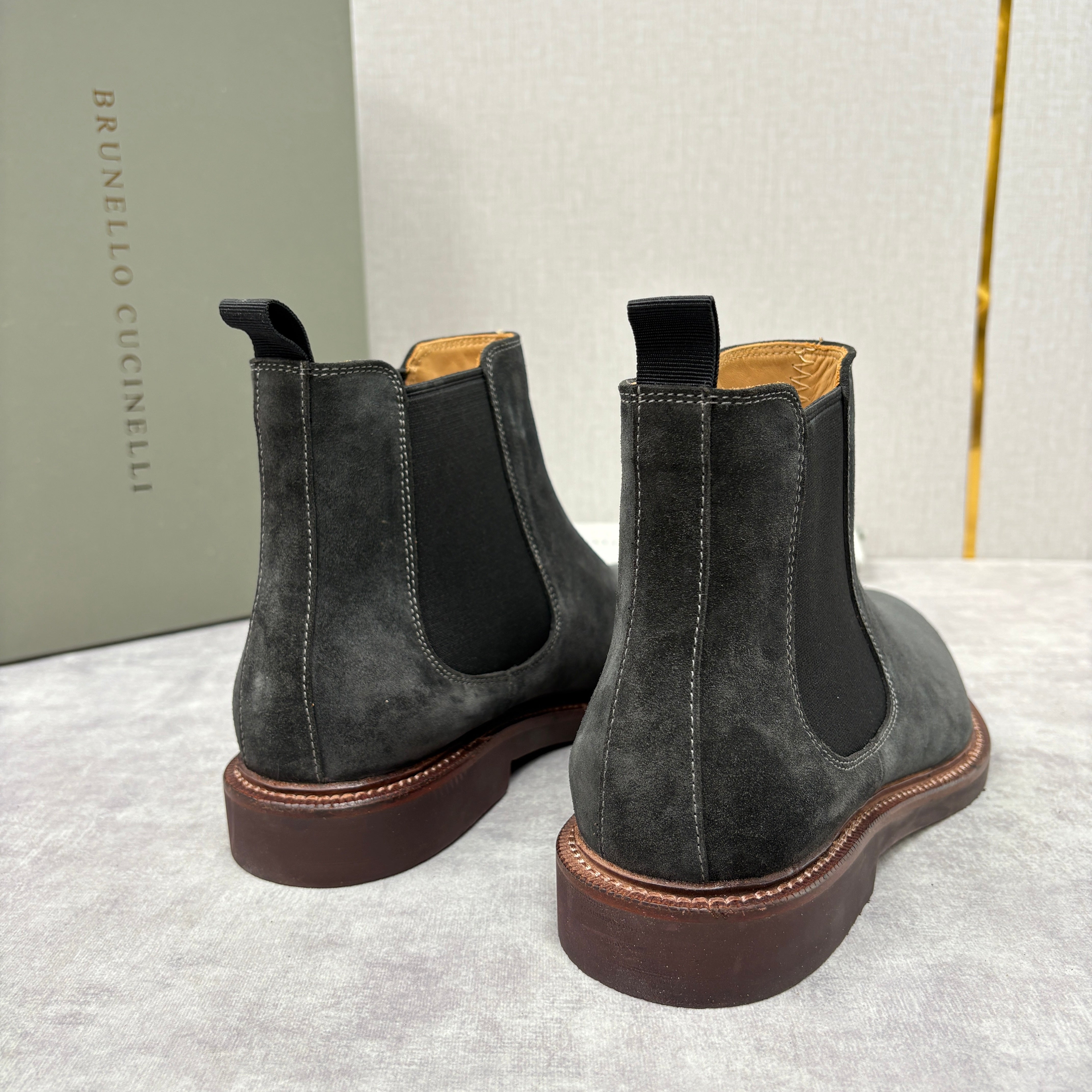 Tan, Dark Brown, Grey and Black Shoes - FashionHype.xyz