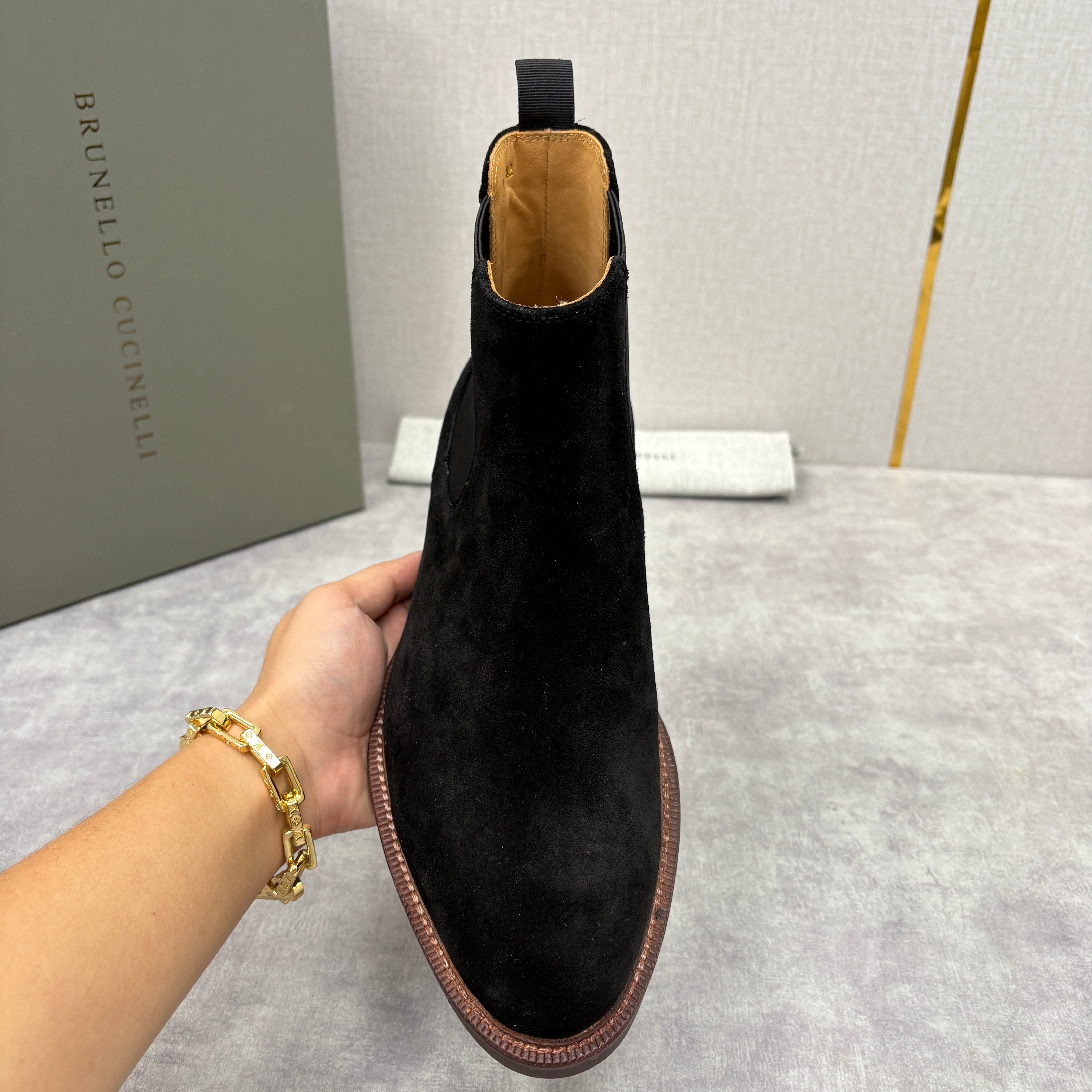 Tan, Dark Brown, Grey and Black Shoes - FashionHype.xyz