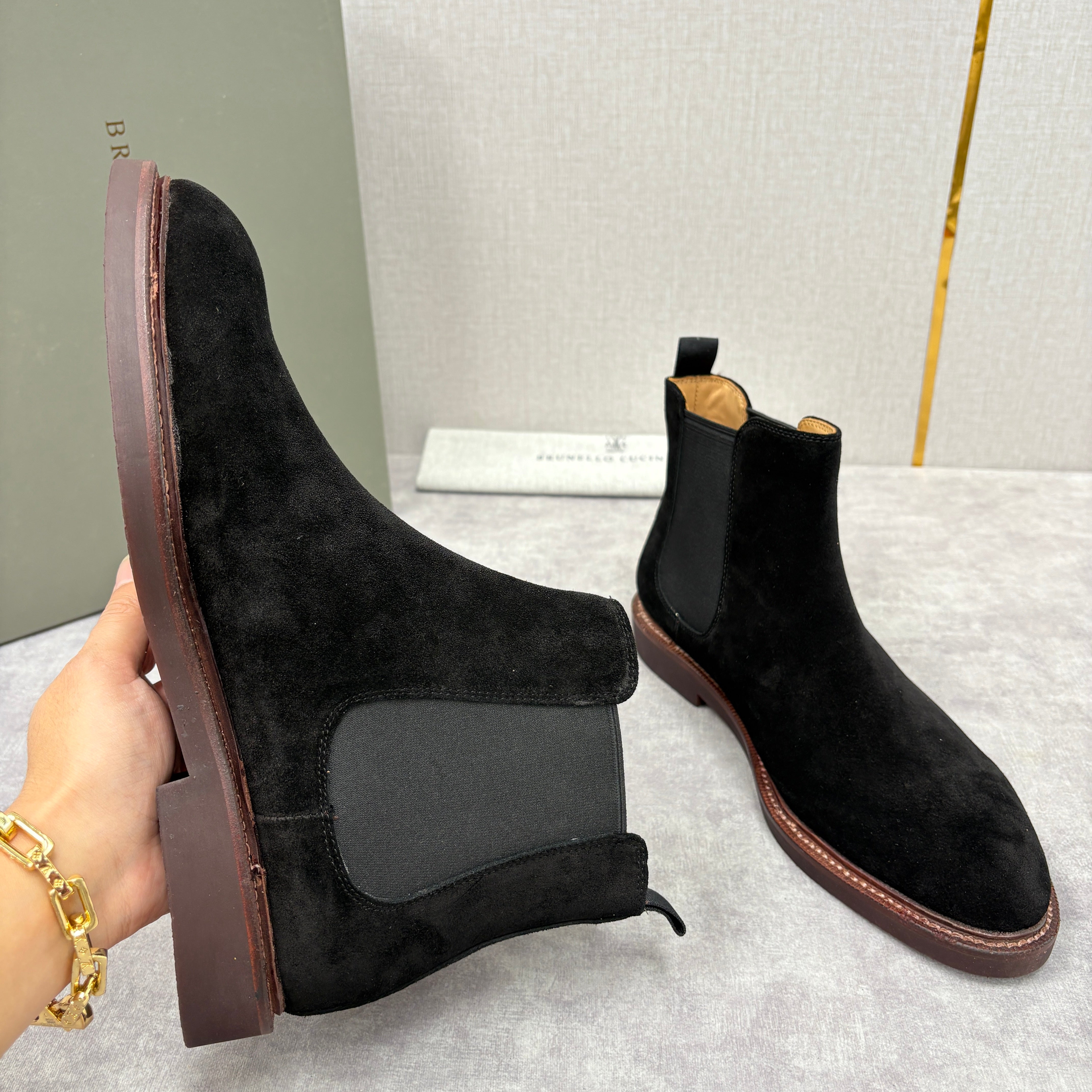 Tan, Dark Brown, Grey and Black Shoes - FashionHype.xyz