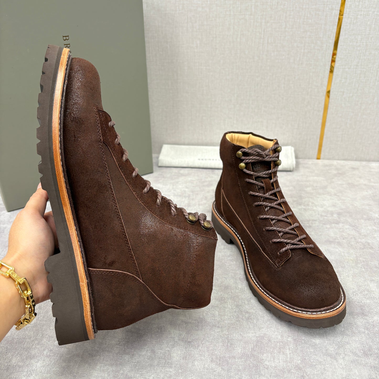 Brown and Black Shoes