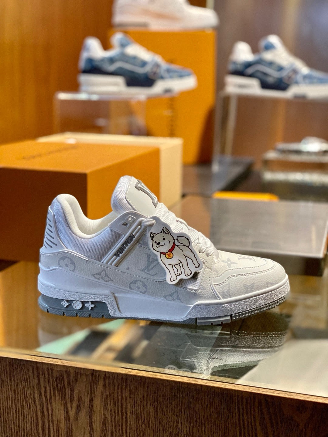 White and Blue Shoes - FashionHype.xyz