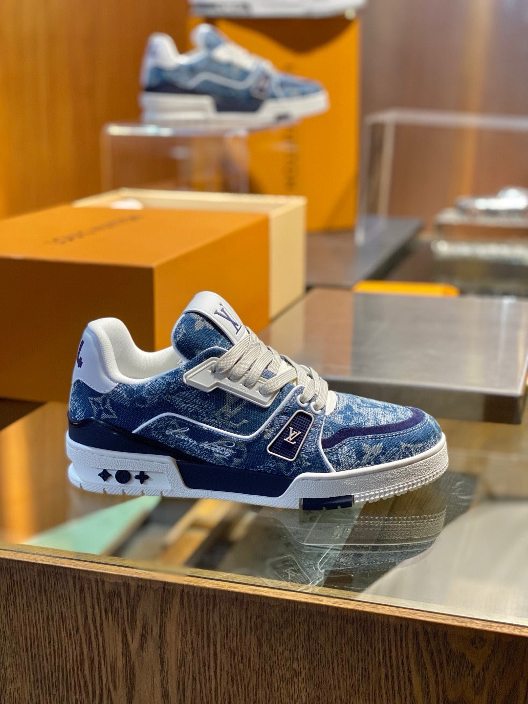 White and Blue Shoes - FashionHype.xyz