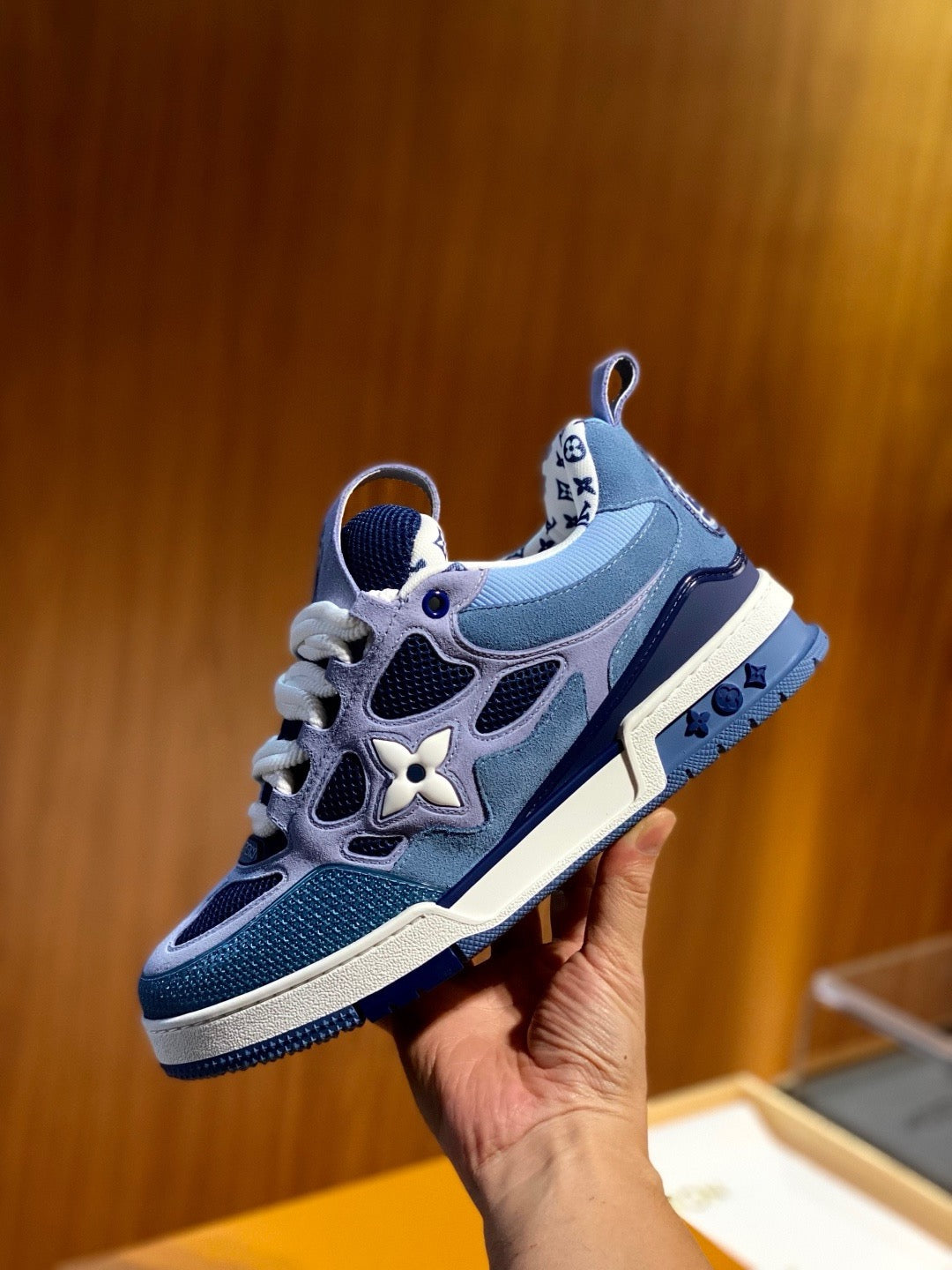 Grey and Blue Shoes - FashionHype.xyz