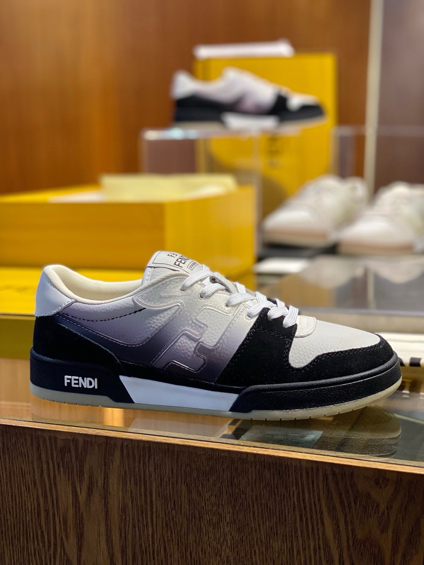 Grey white and Black white Shoes