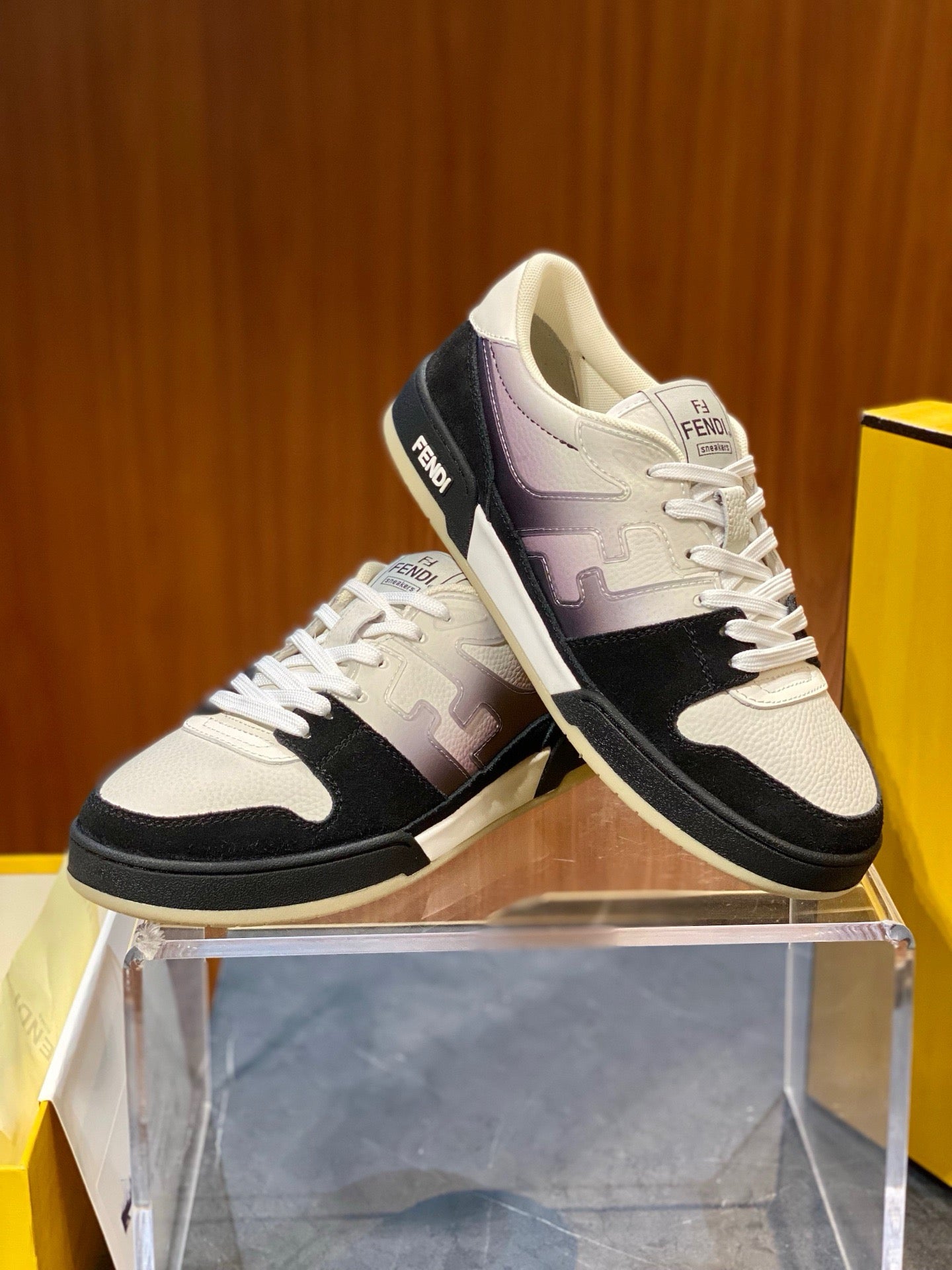 Grey white and Black white Shoes