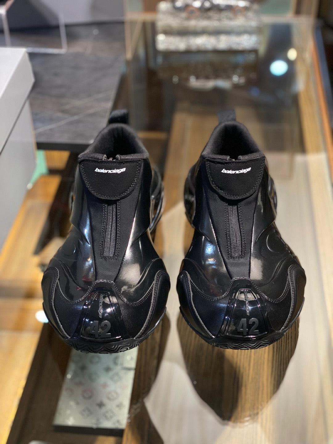 White and Black Shoes