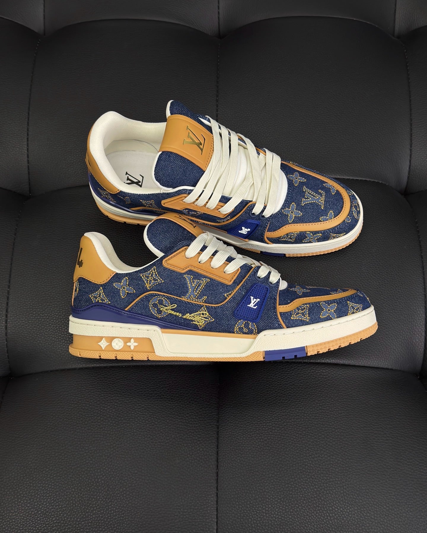 Blue white Shoes