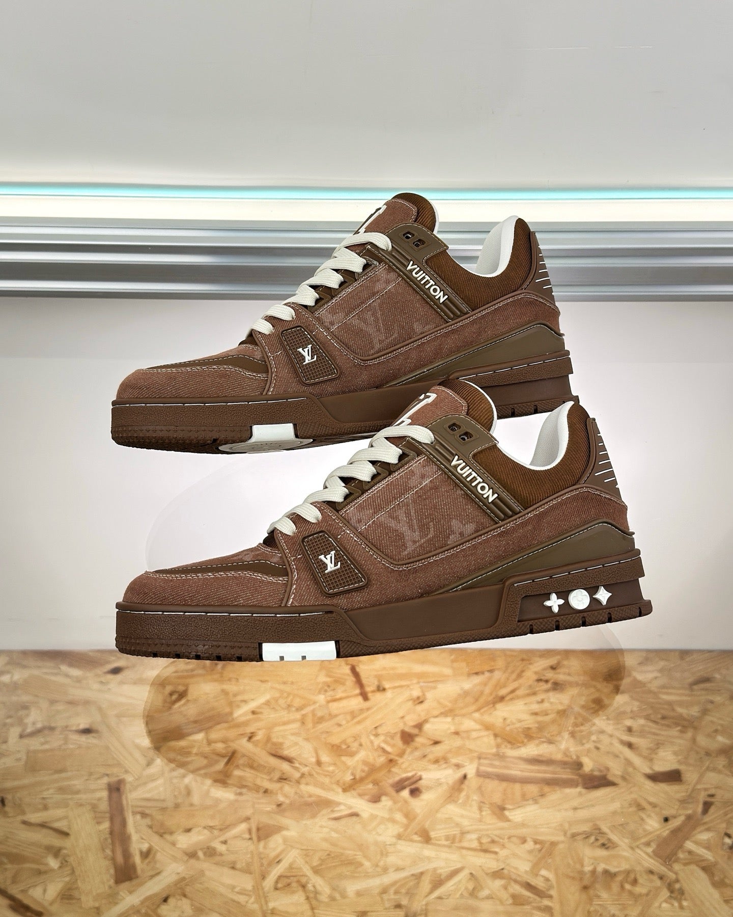 Brown, Black and Blue Shoes - FashionHype.xyz