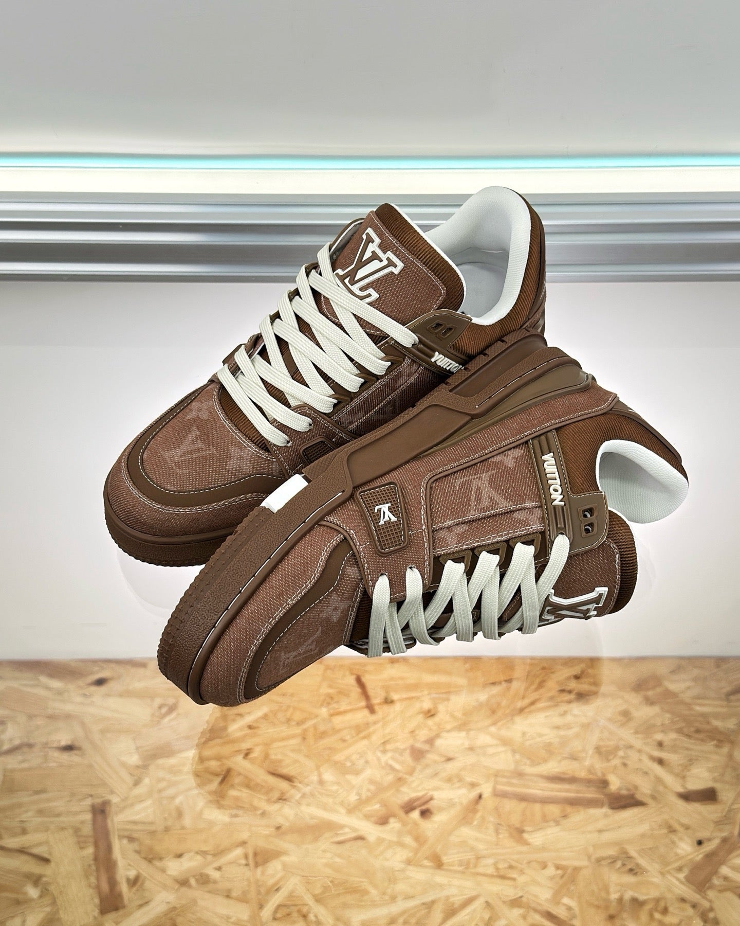 Brown, Black and Blue Shoes - FashionHype.xyz