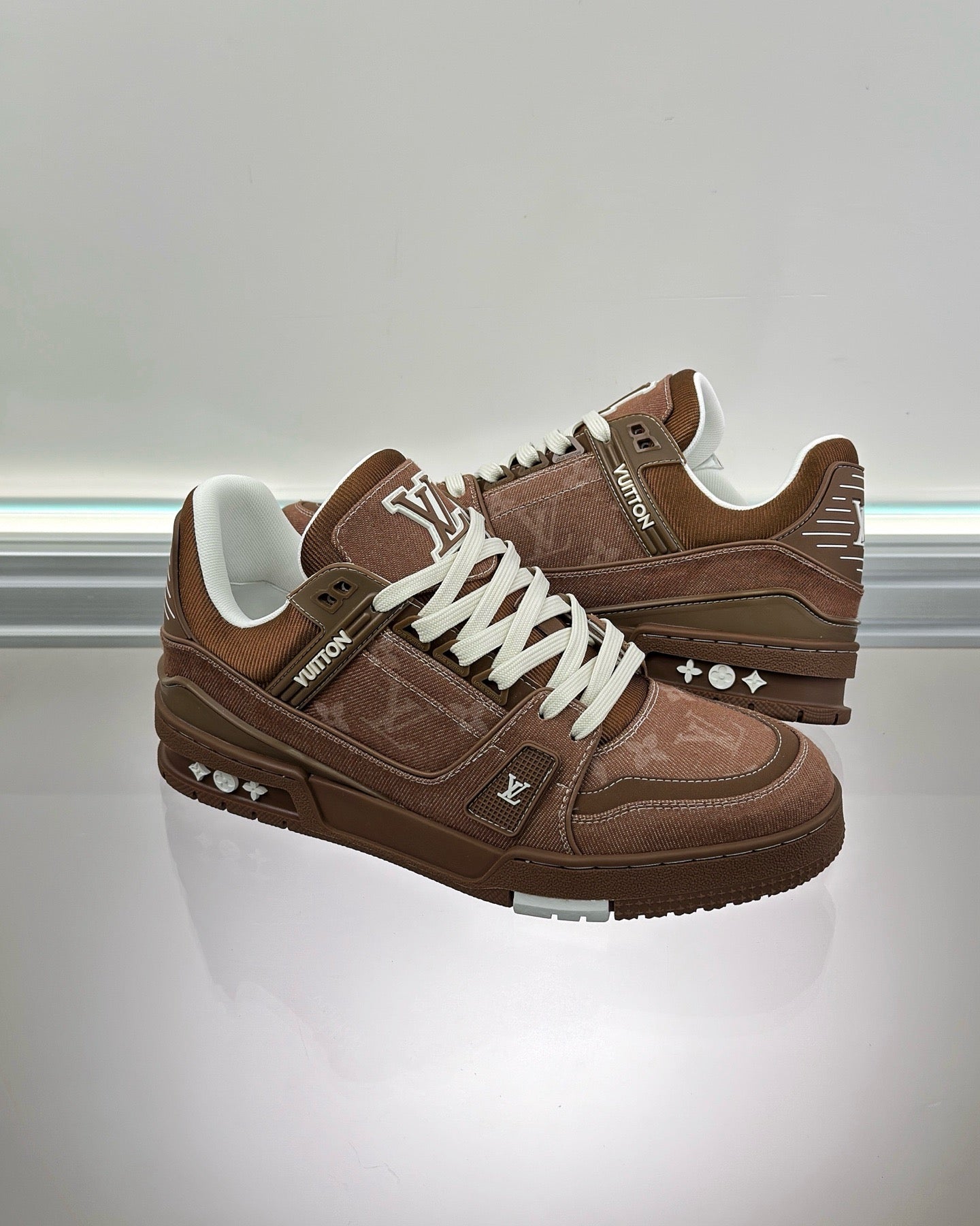 Brown, Black and Blue Shoes - FashionHype.xyz