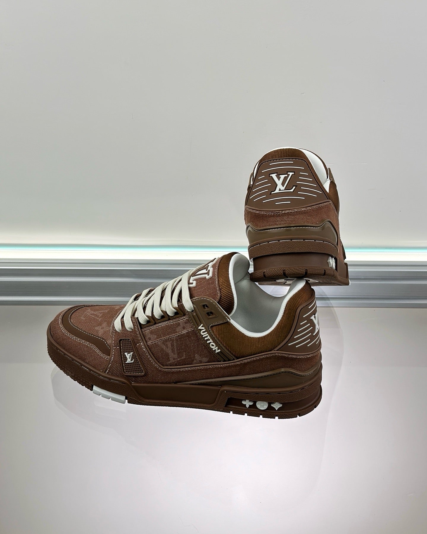 Brown, Black and Blue Shoes - FashionHype.xyz