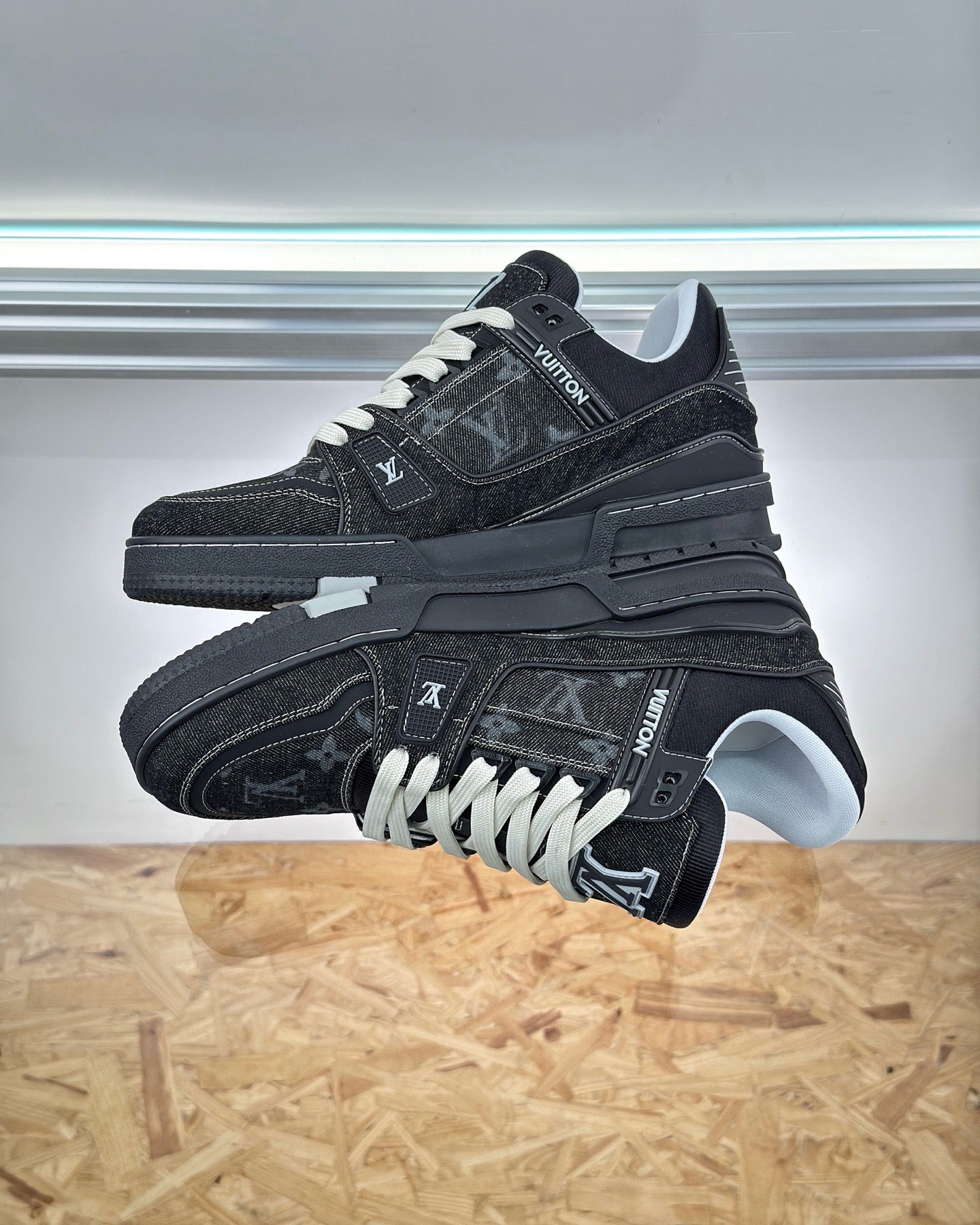 Brown, Black and Blue Shoes - FashionHype.xyz