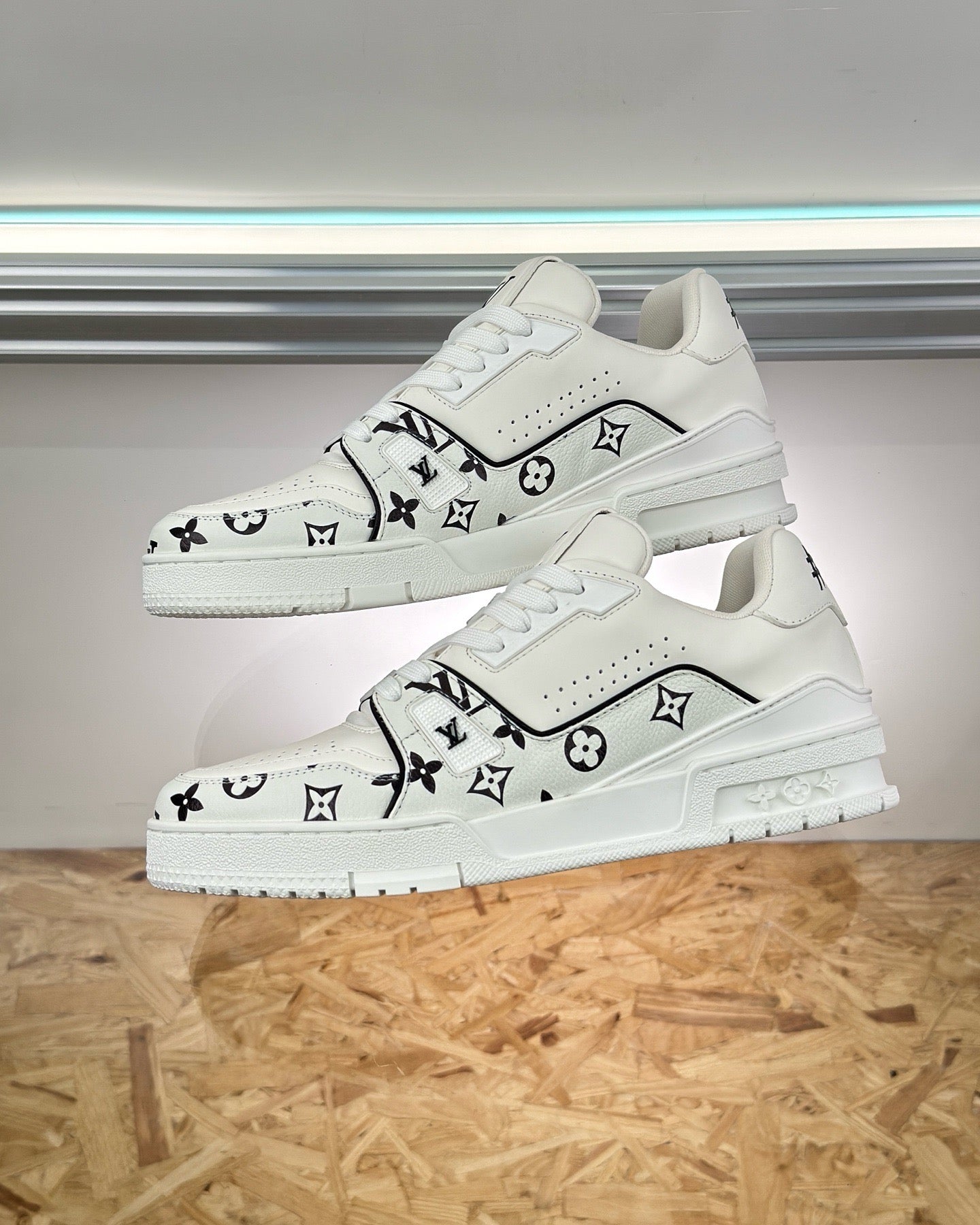 White and Black Shoes