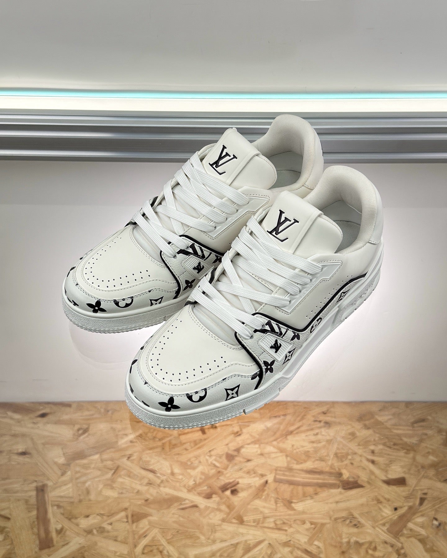White and Black Shoes