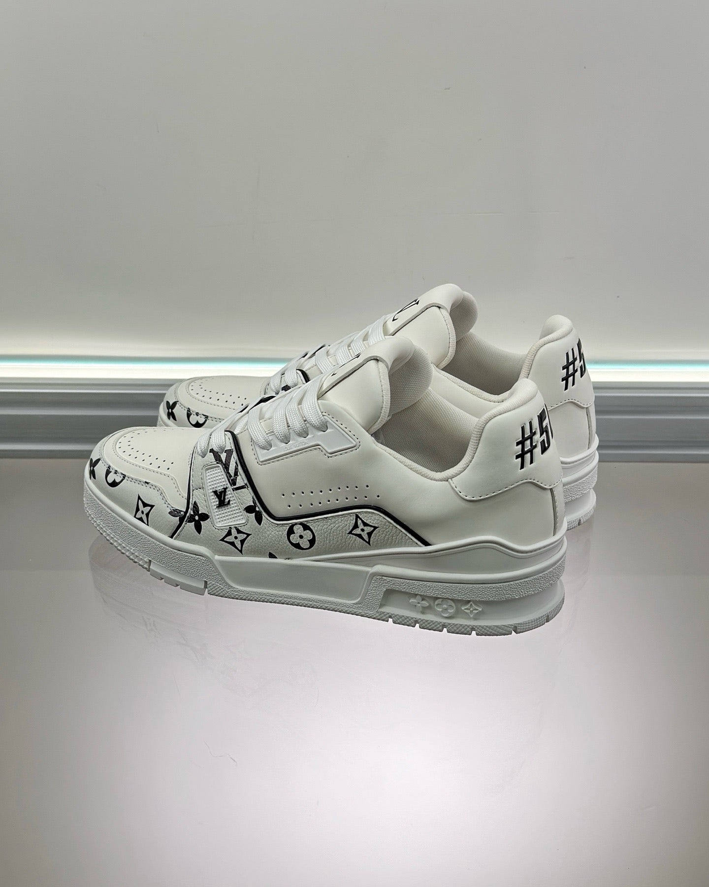 White and Black Shoes