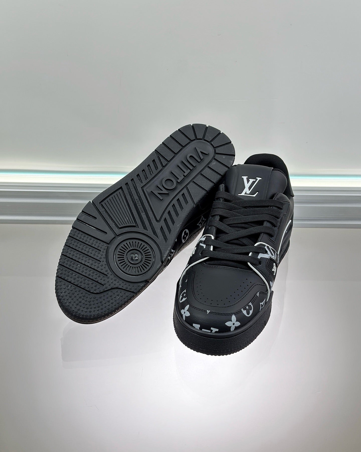White and Black Shoes
