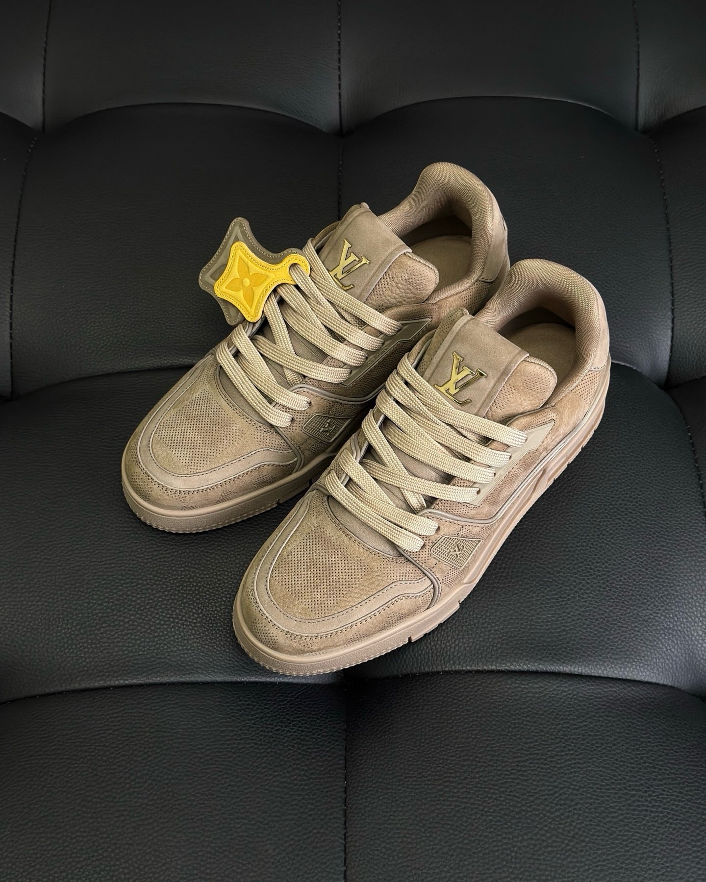 Grey and Brown Shoes