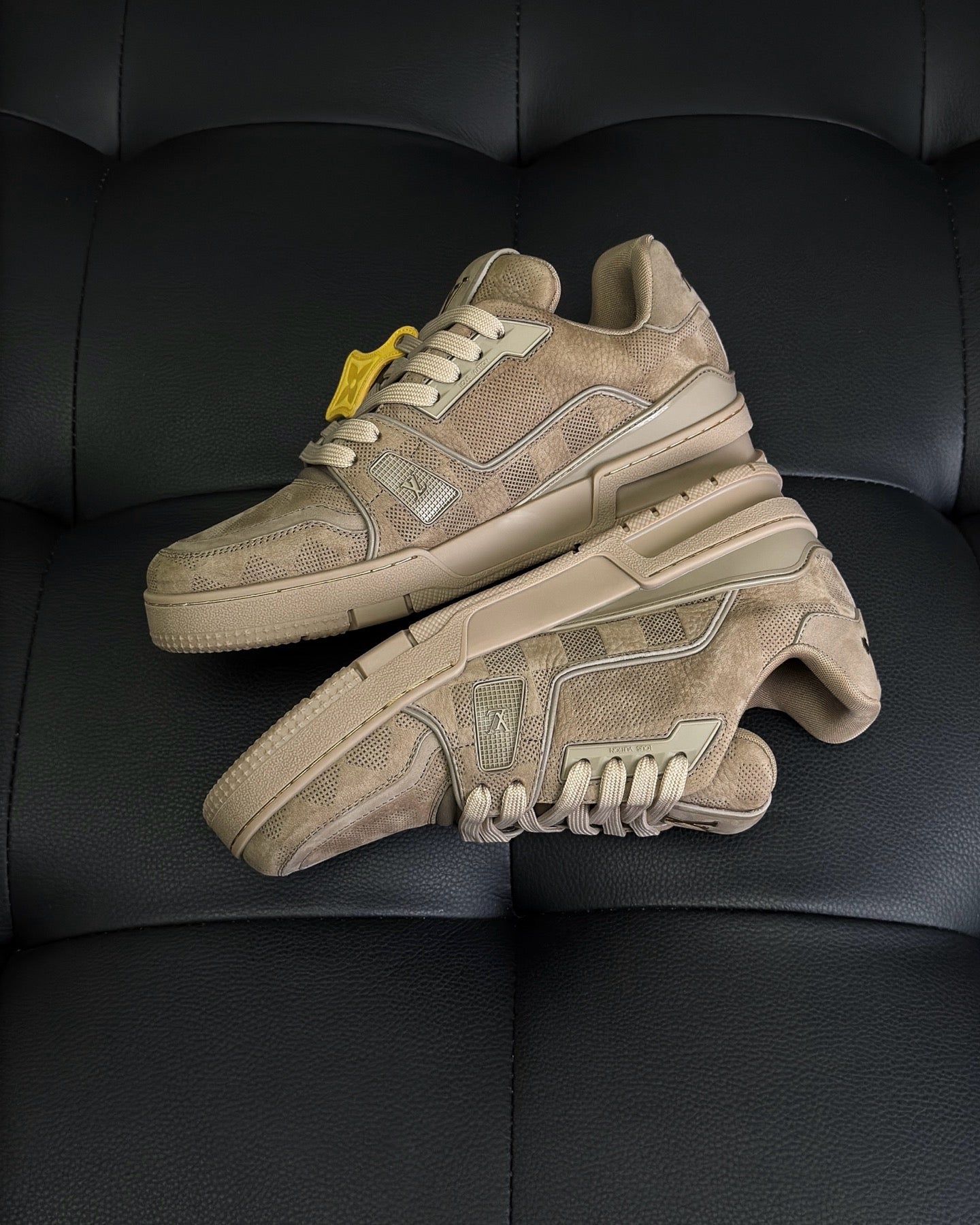 Grey and Brown Shoes