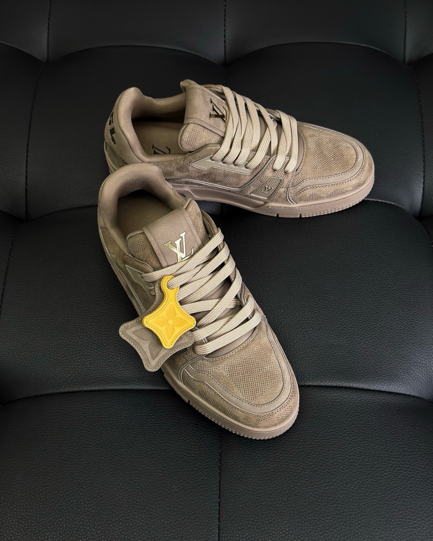 Grey and Brown Shoes