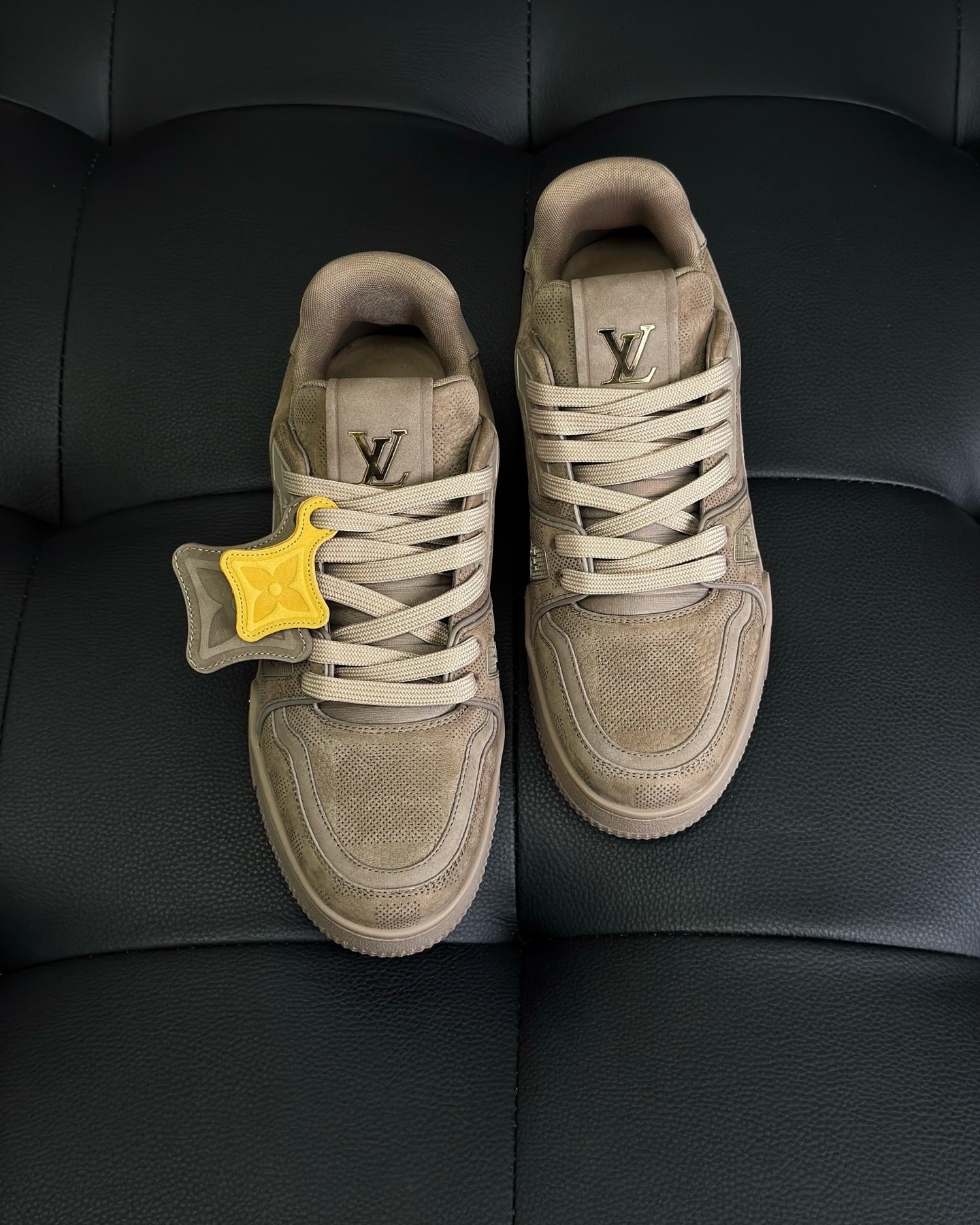 Grey and Brown Shoes