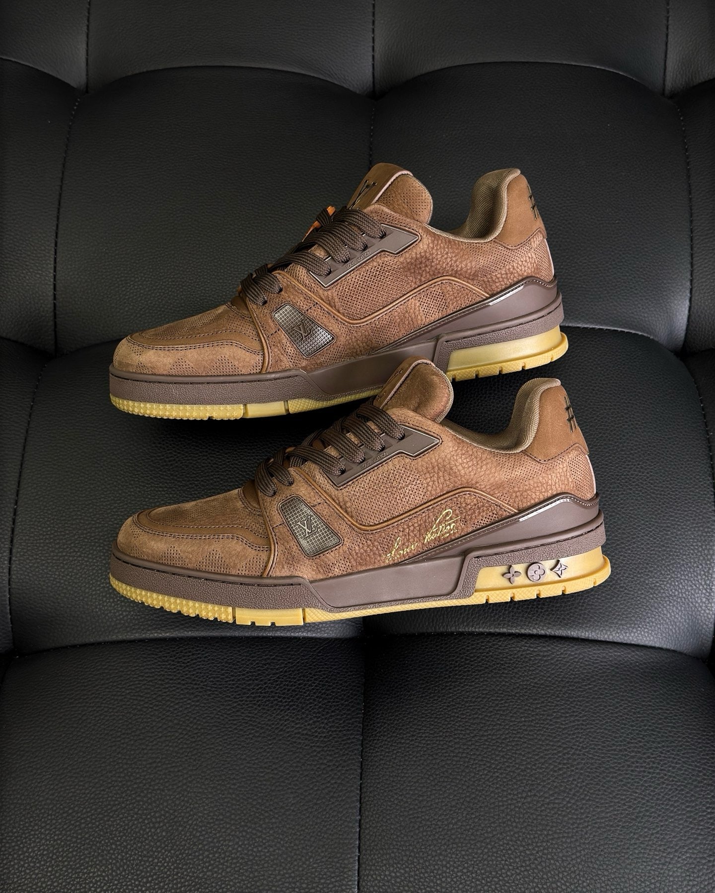 Grey and Brown Shoes