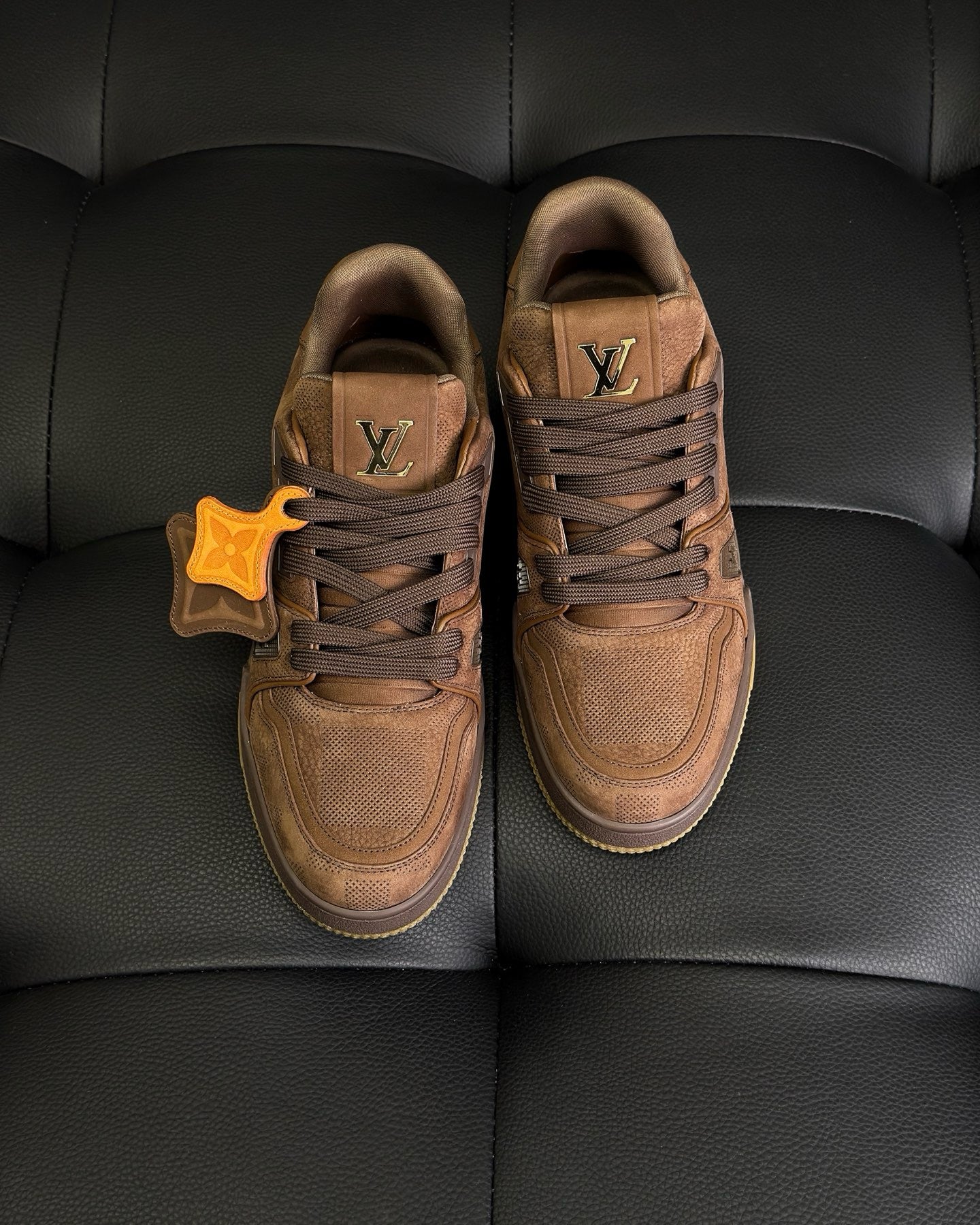 Grey and Brown Shoes