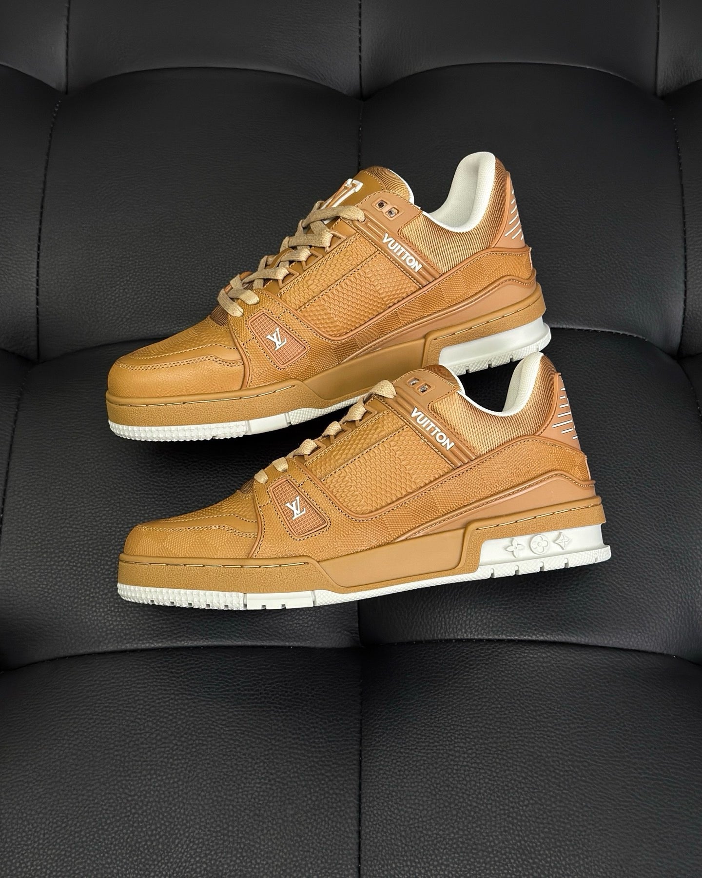 White, Black, Grey and Brown Shoes