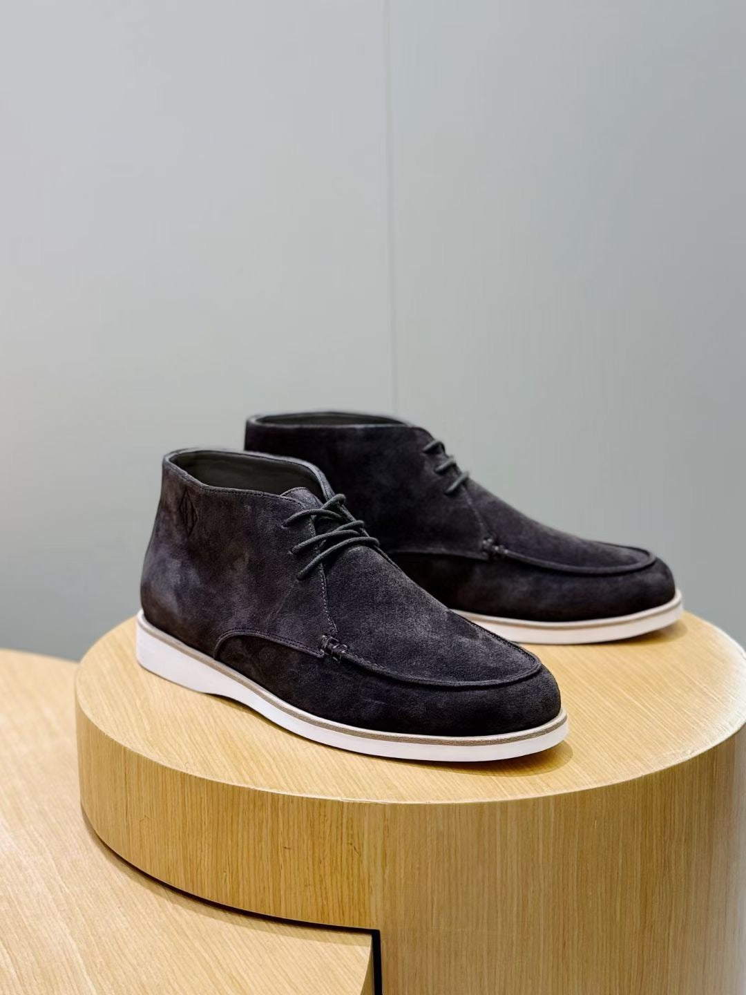 Brown and Blue Shoes