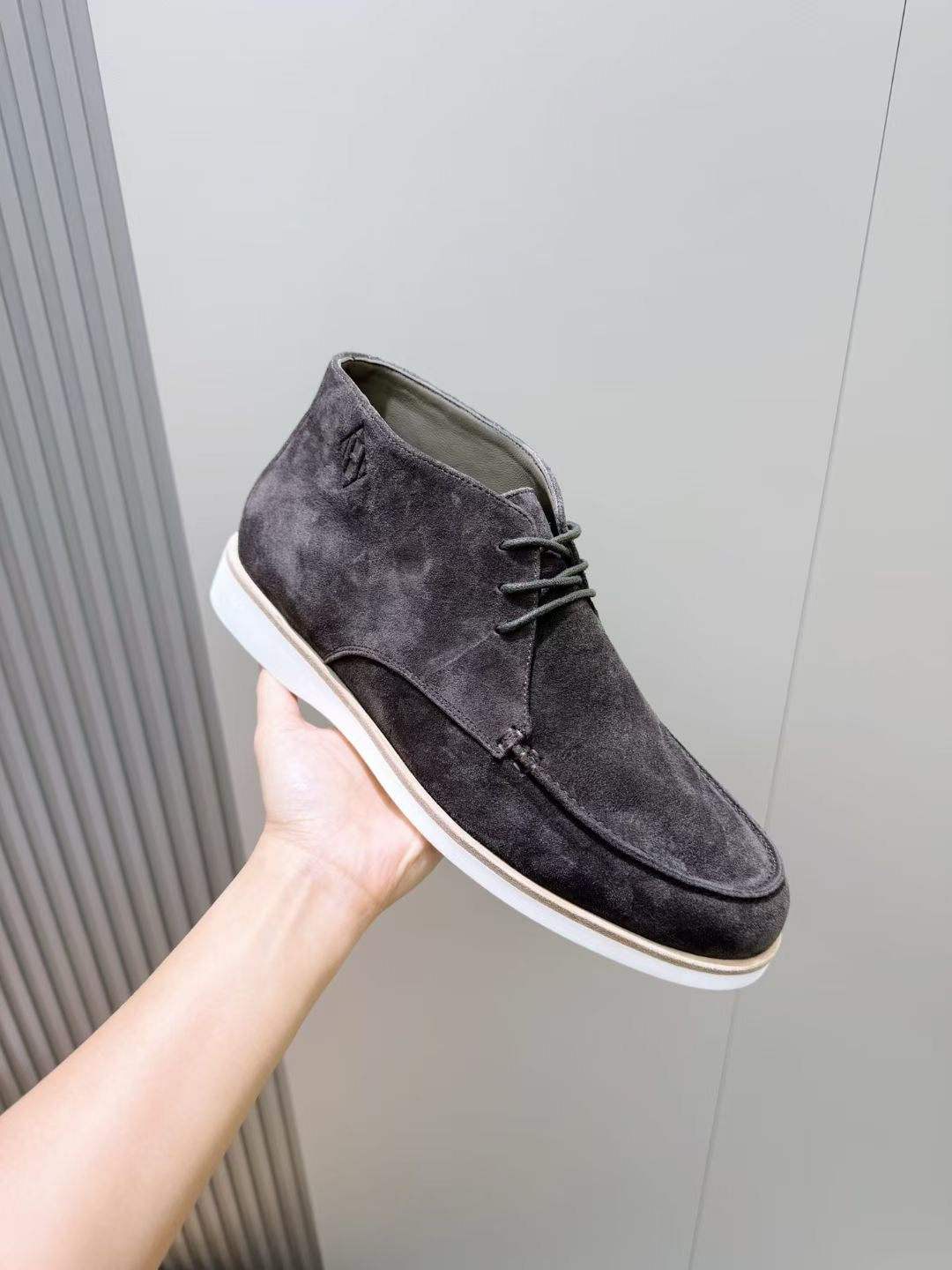 Brown and Blue Shoes