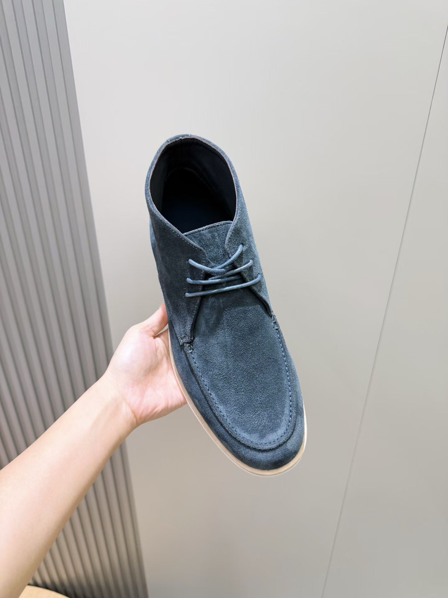 Grey, Dark blue and Black Shoes