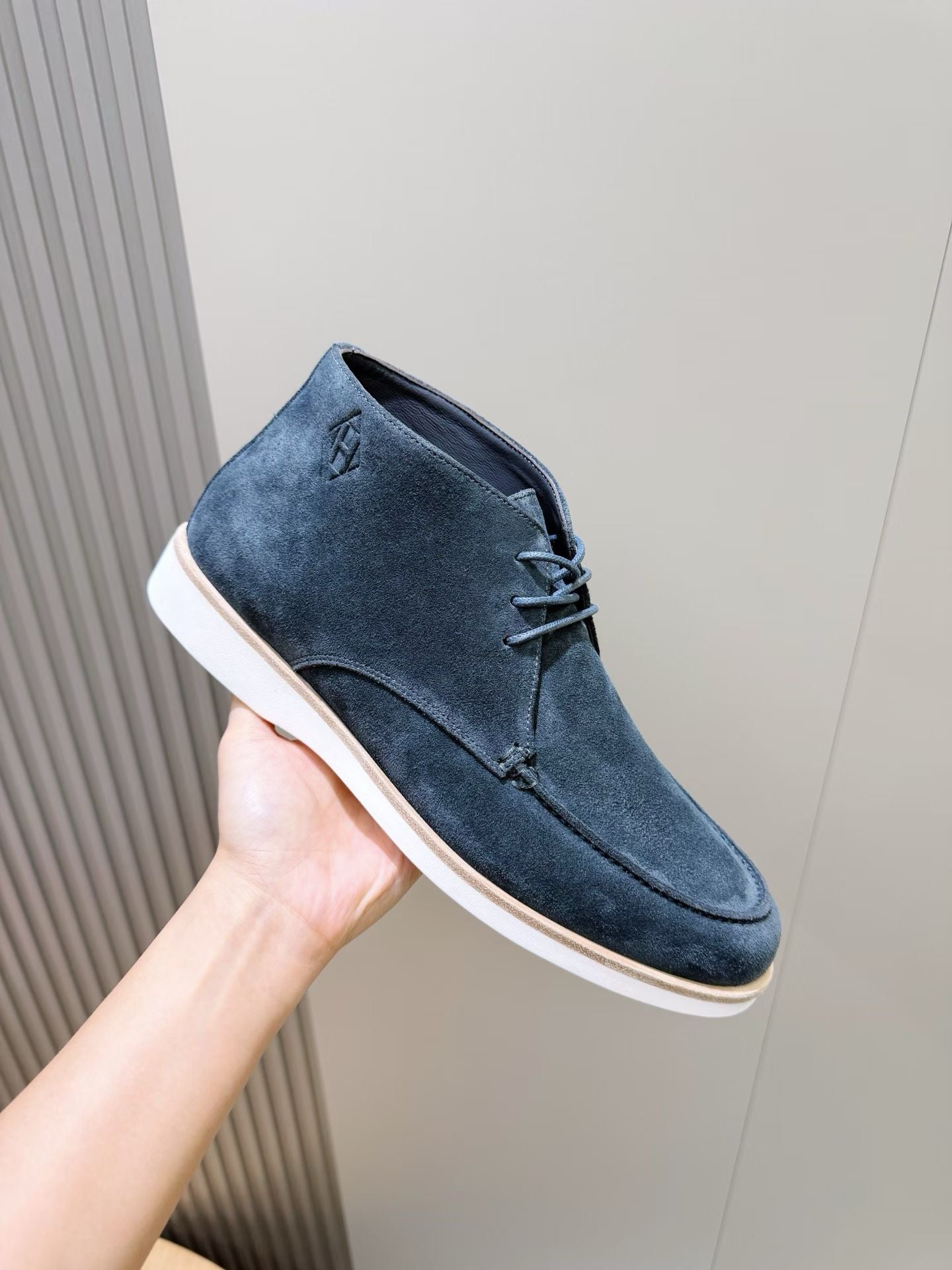 Grey, Dark blue and Black Shoes - FashionHype.xyz